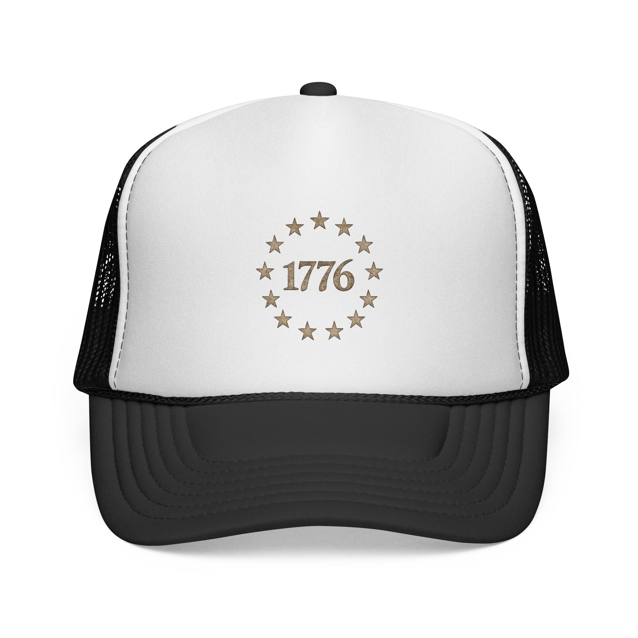 1776 Trucker Hat — Vintage Colonial Stars Patriotic Cap for Independence Day