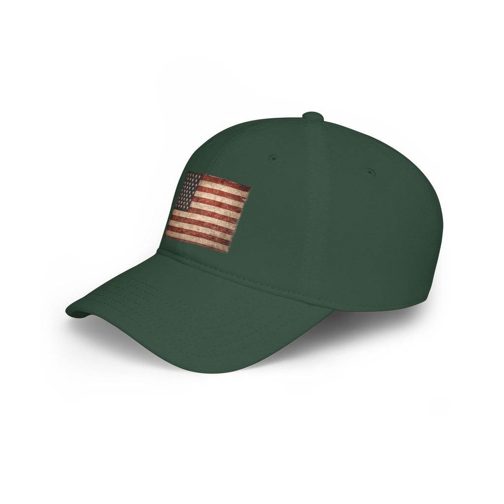 Vintage American Flag Low Profile Baseball Cap — Patriotic Hat