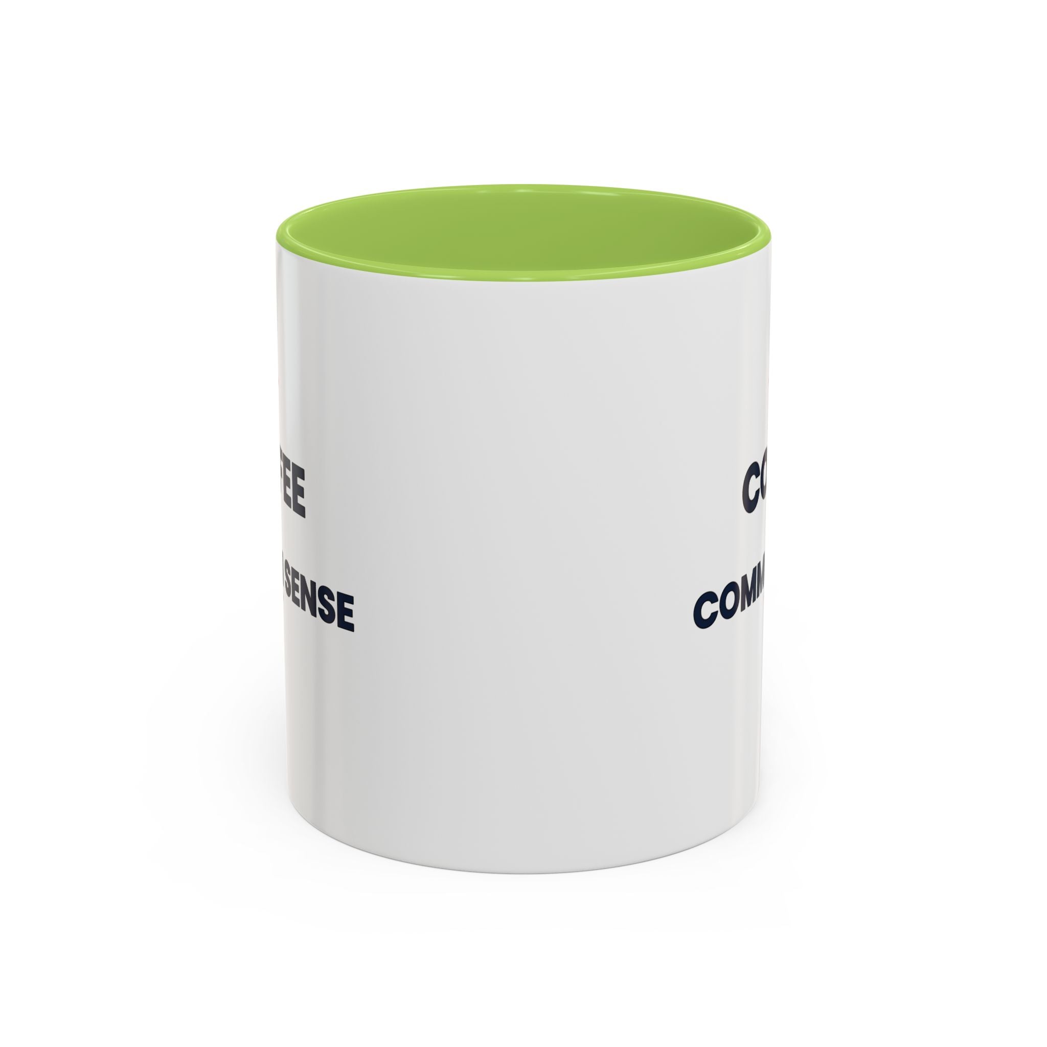 Coffee & Common Sense Accent Mug — 11/15oz Ceramic Coffee Mug