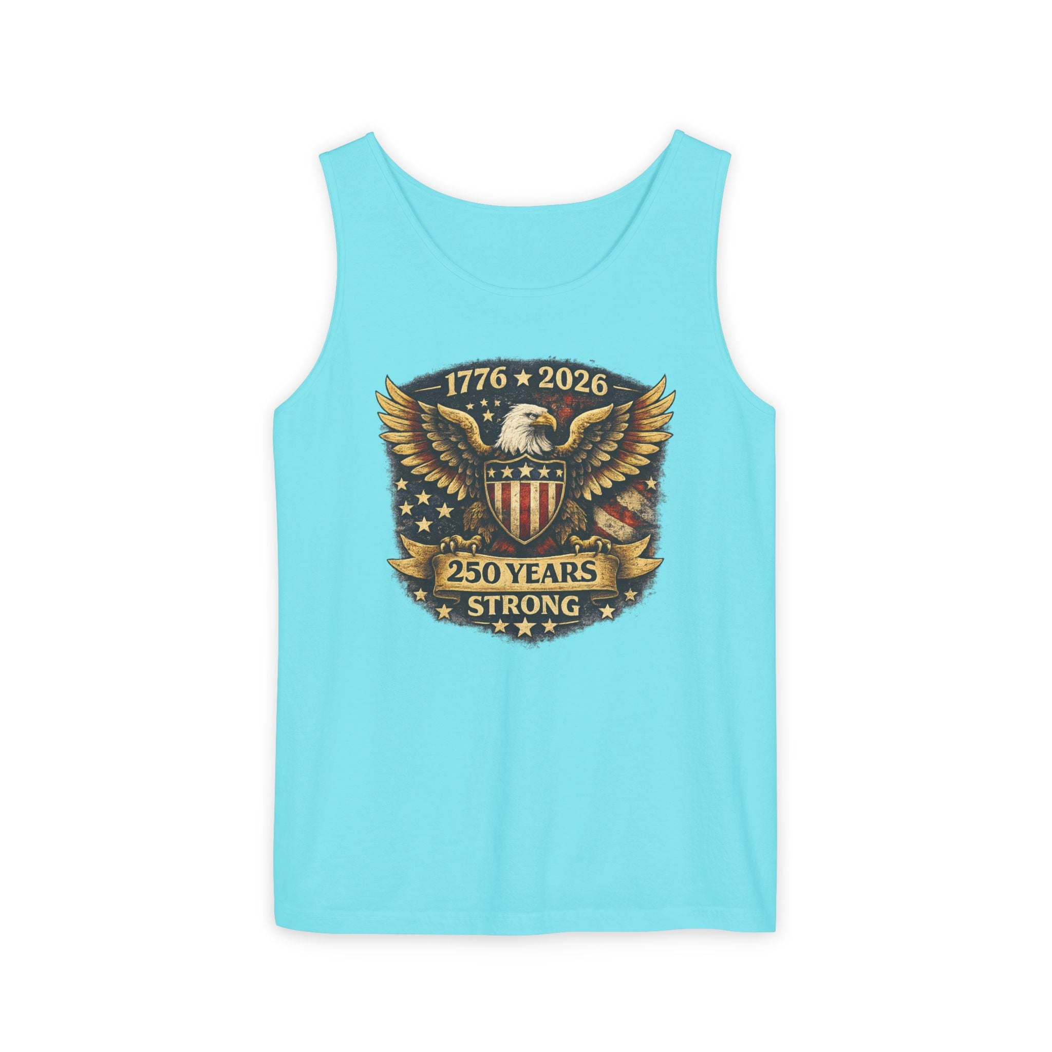 250 Years Strong Eagle Tank Top — 1776-2026 Patriotic Anniversary