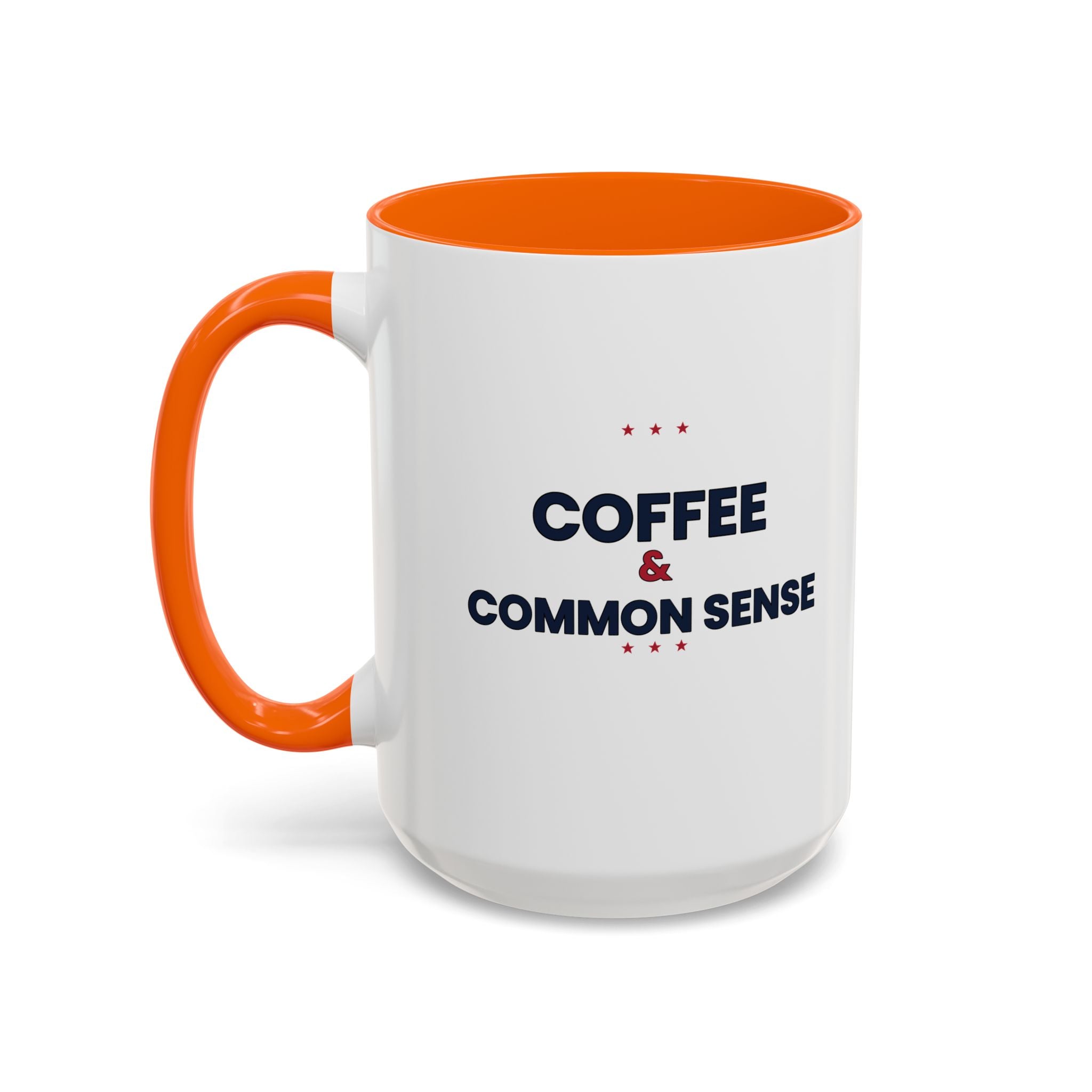 Coffee & Common Sense Accent Mug — 11/15oz Ceramic Coffee Mug