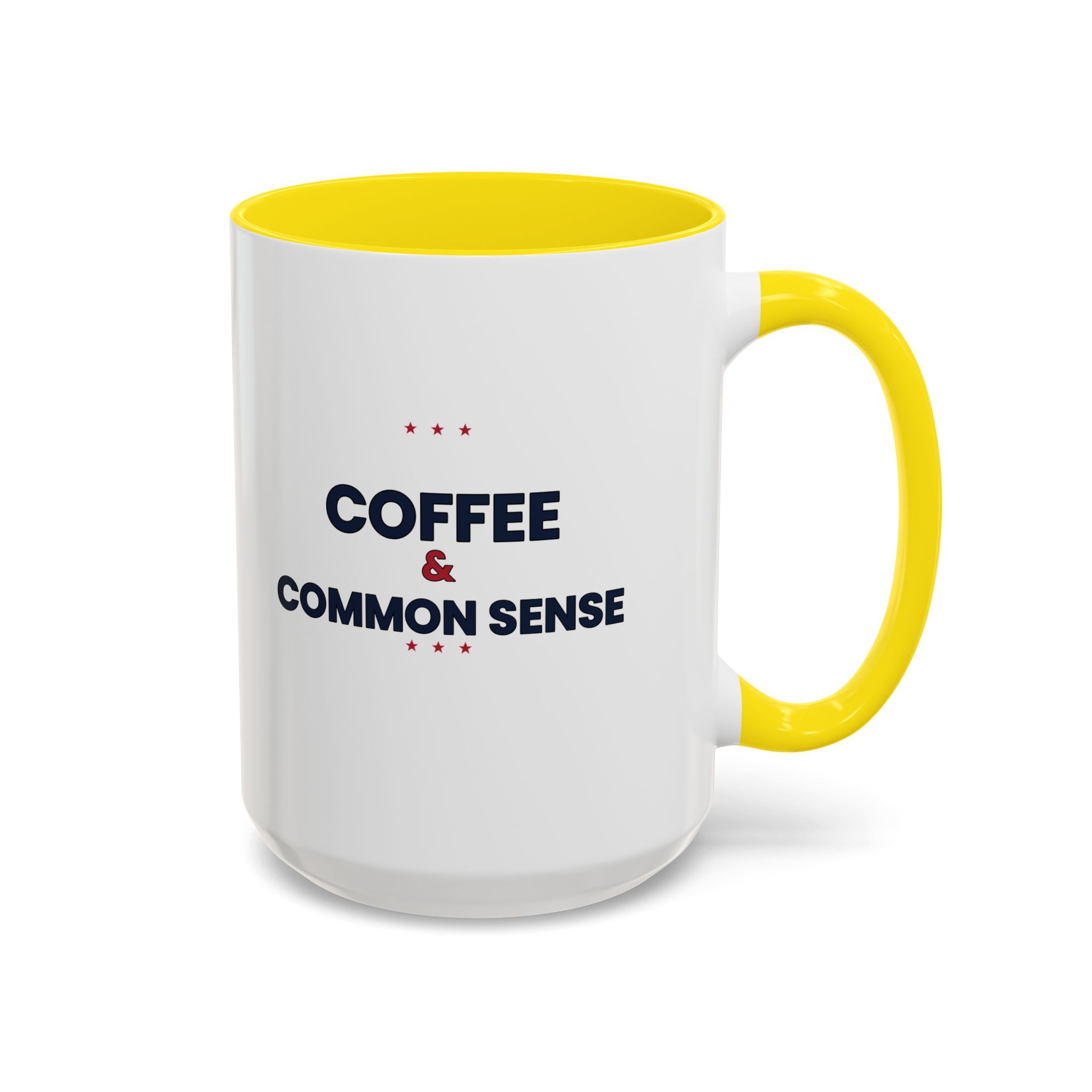 Coffee & Common Sense Accent Mug — 11/15oz Ceramic Coffee Mug