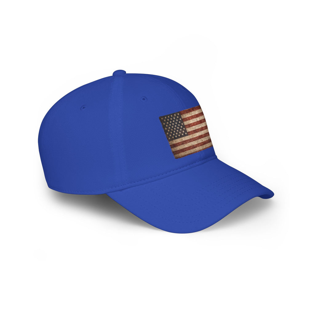 Vintage American Flag Low Profile Baseball Cap — Patriotic Hat