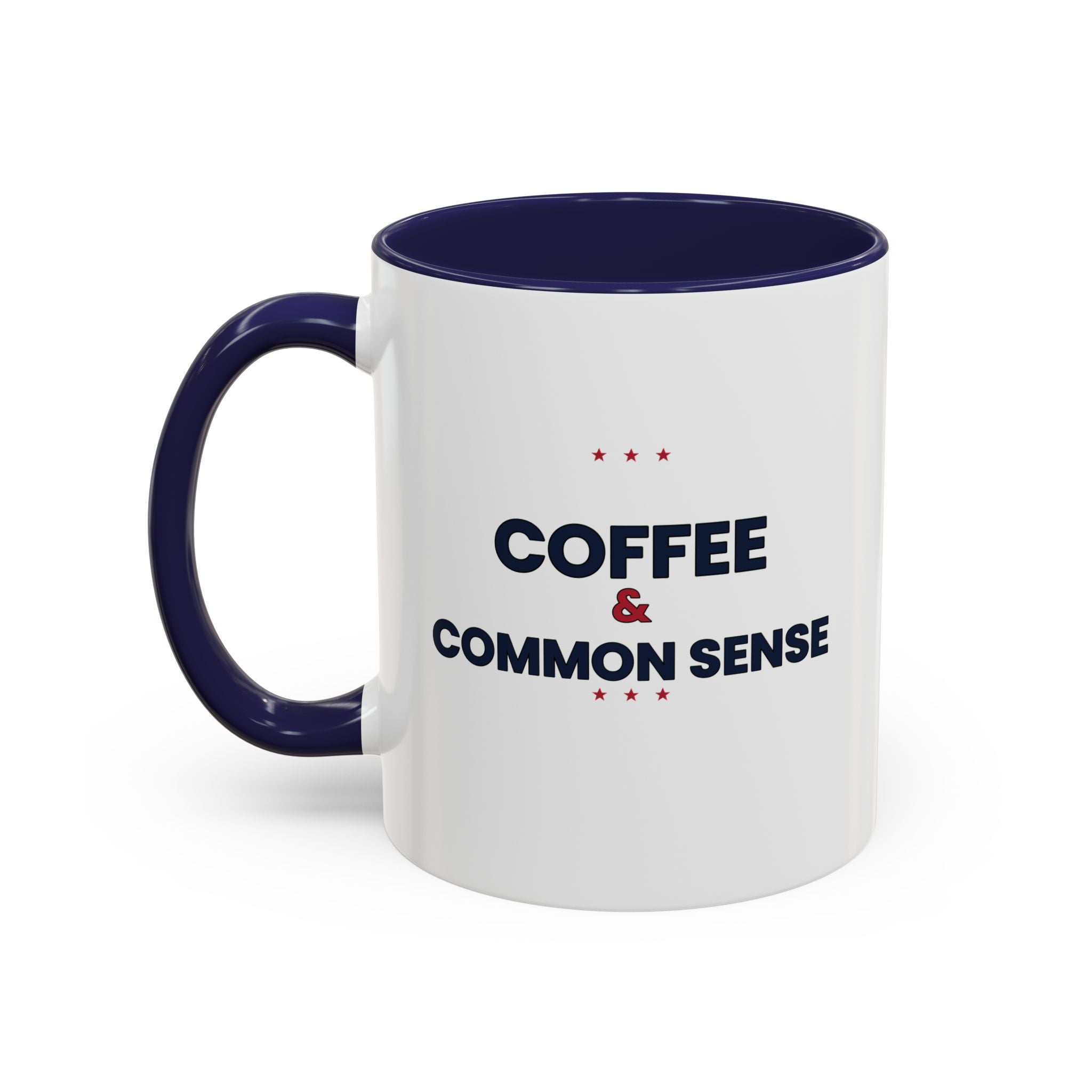 Coffee & Common Sense Accent Mug — 11/15oz Ceramic Coffee Mug