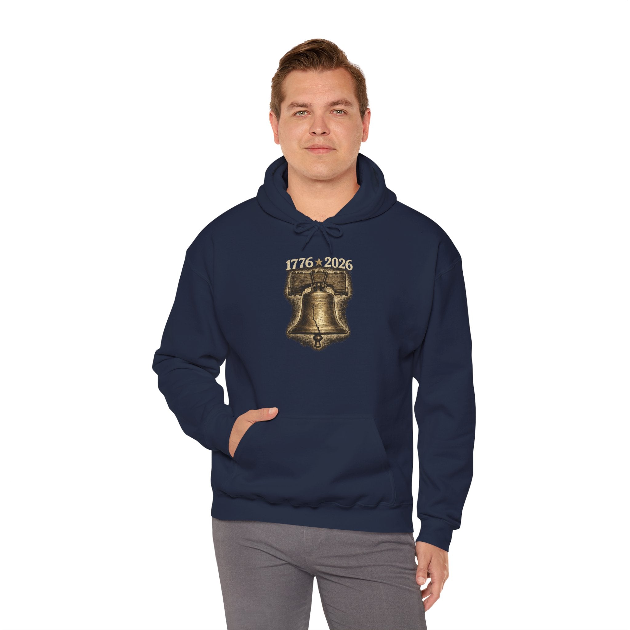 Liberty Bell Hoodie — 1776–2026 Graphic Hooded Sweatshirt