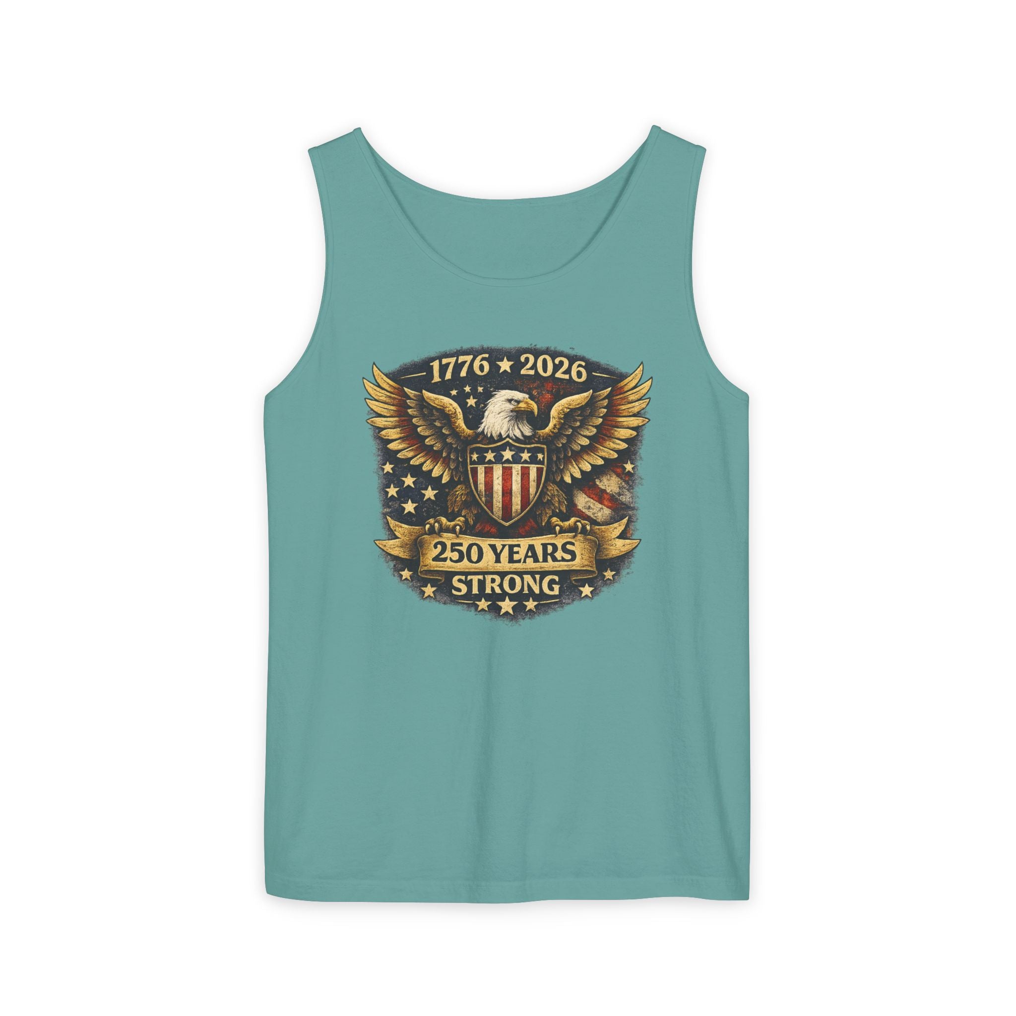 250 Years Strong Eagle Tank Top — 1776-2026 Patriotic Anniversary