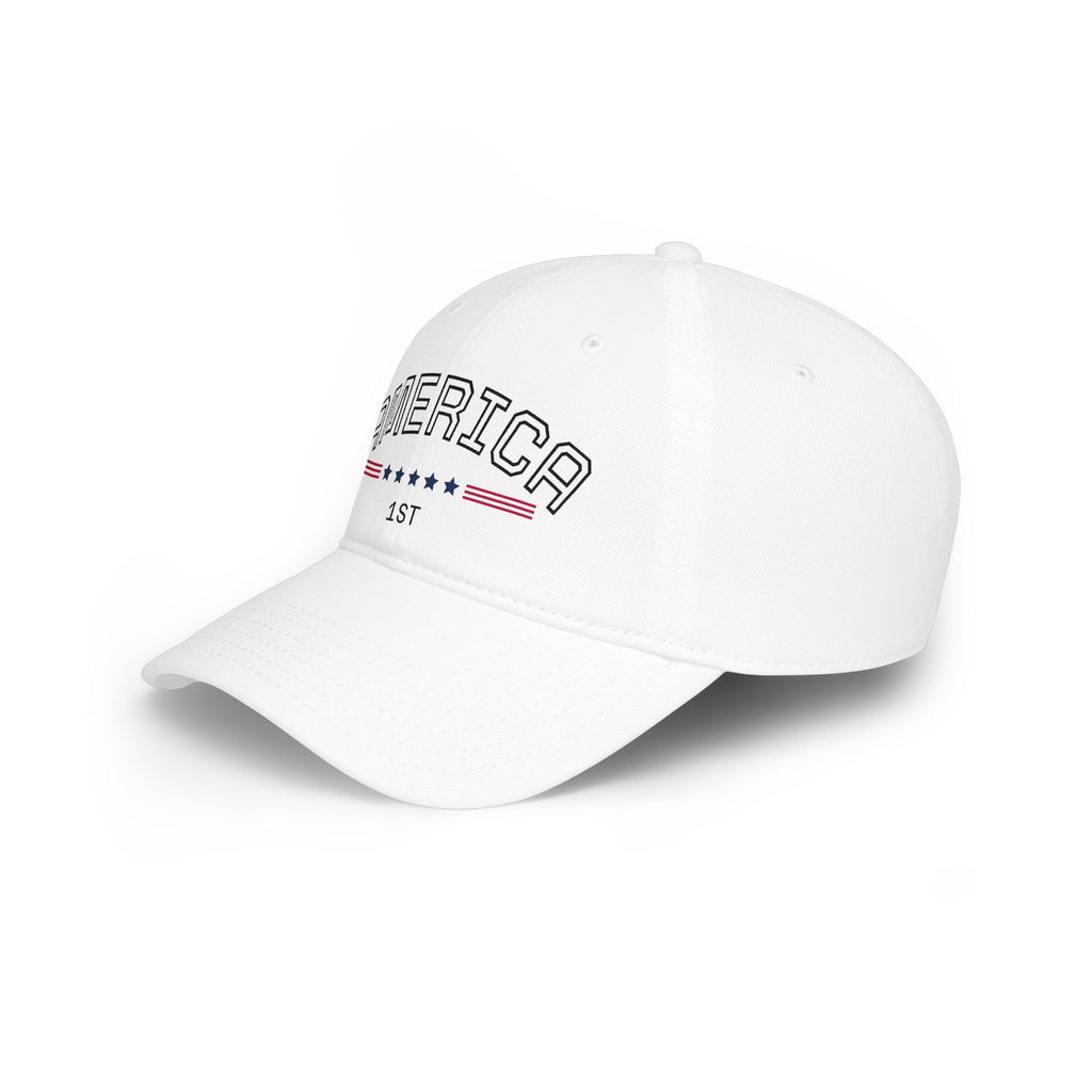 America 1st Baseball Cap — Patriotic Low Profile Hat