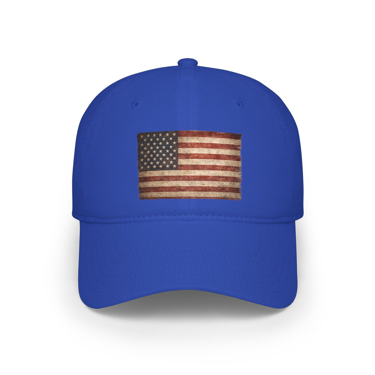 Vintage American Flag Low Profile Baseball Cap — Patriotic Hat