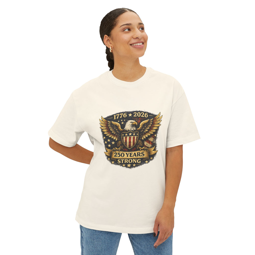 250 Years Strong Eagle Tee — 1776–2026 Patriotic Anniversary Shirt