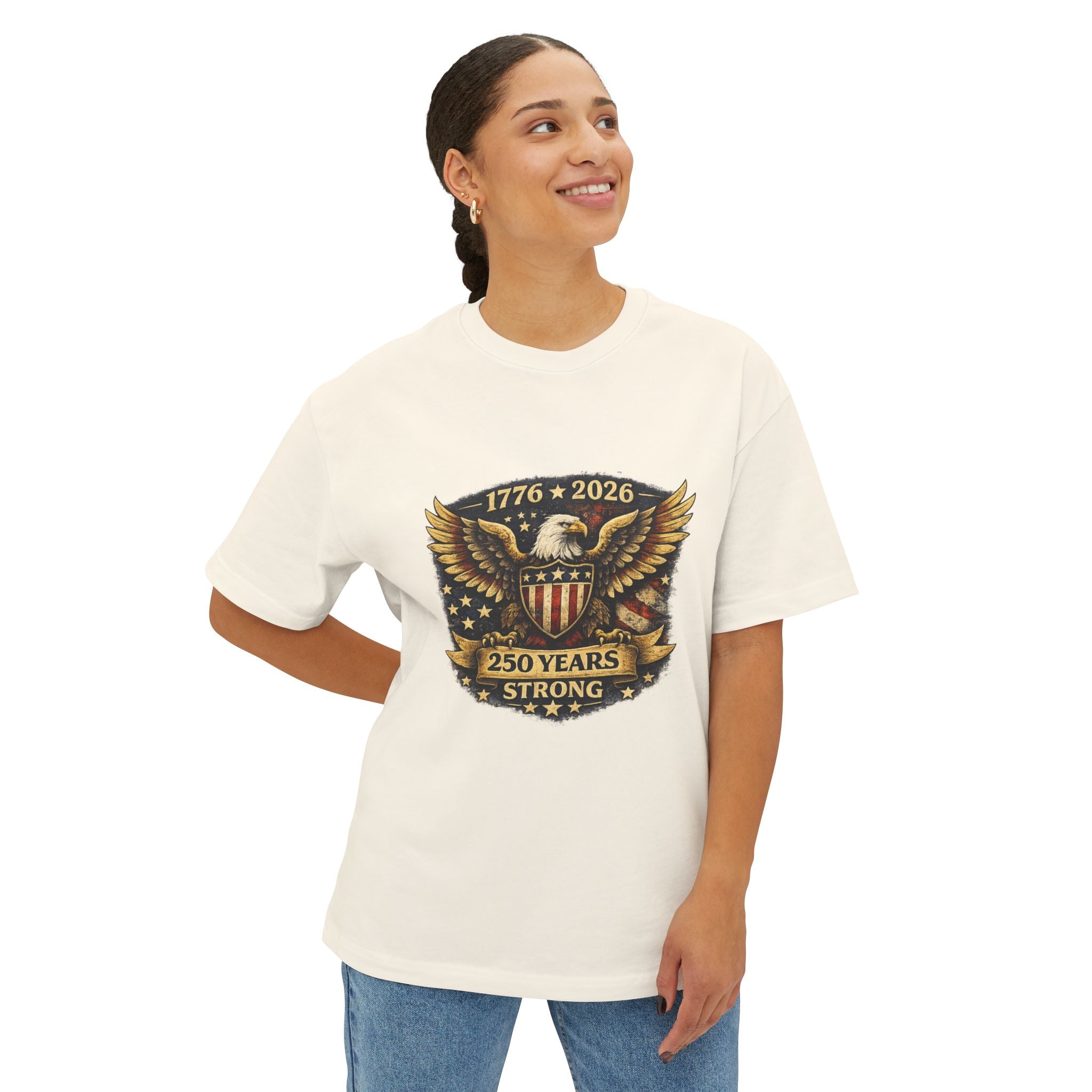 250 Years Strong Eagle Tee — 1776–2026 Patriotic Anniversary Shirt