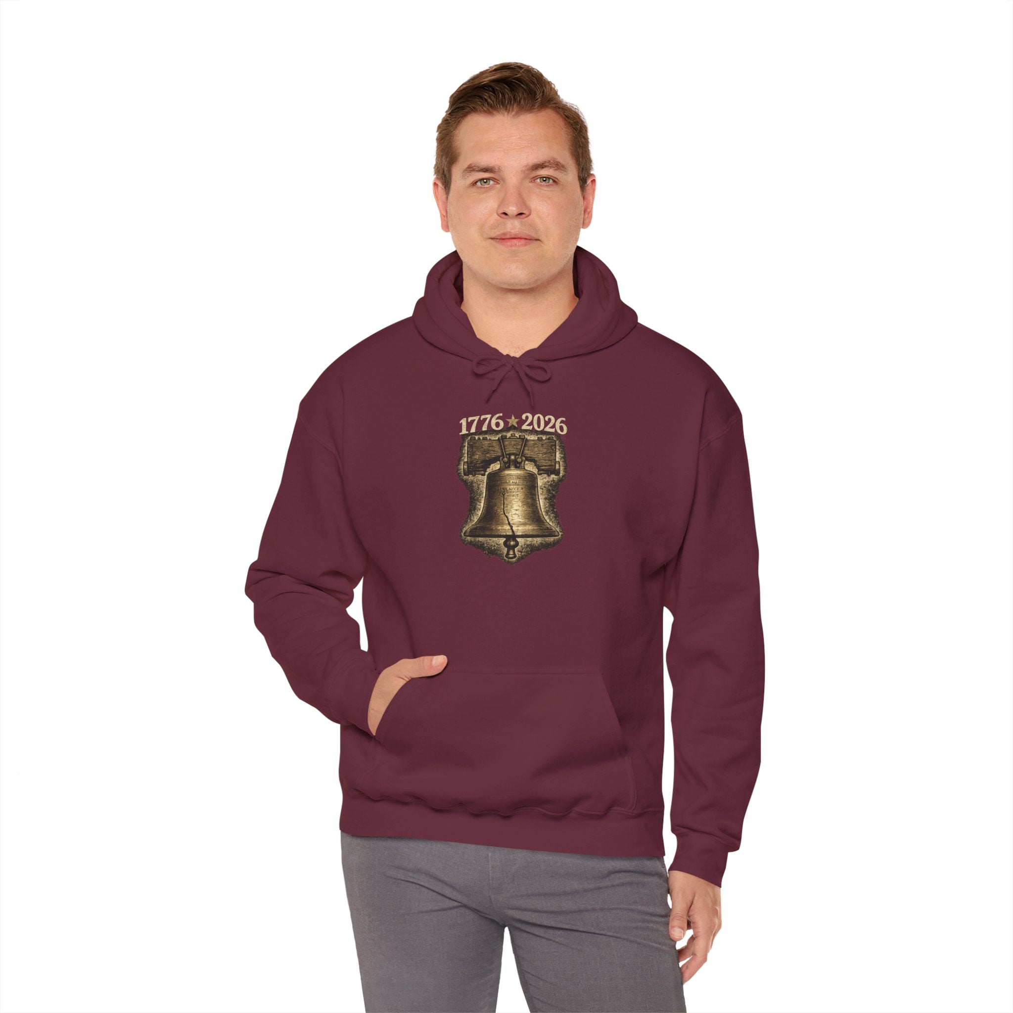 Liberty Bell Hoodie — 1776–2026 Graphic Hooded Sweatshirt