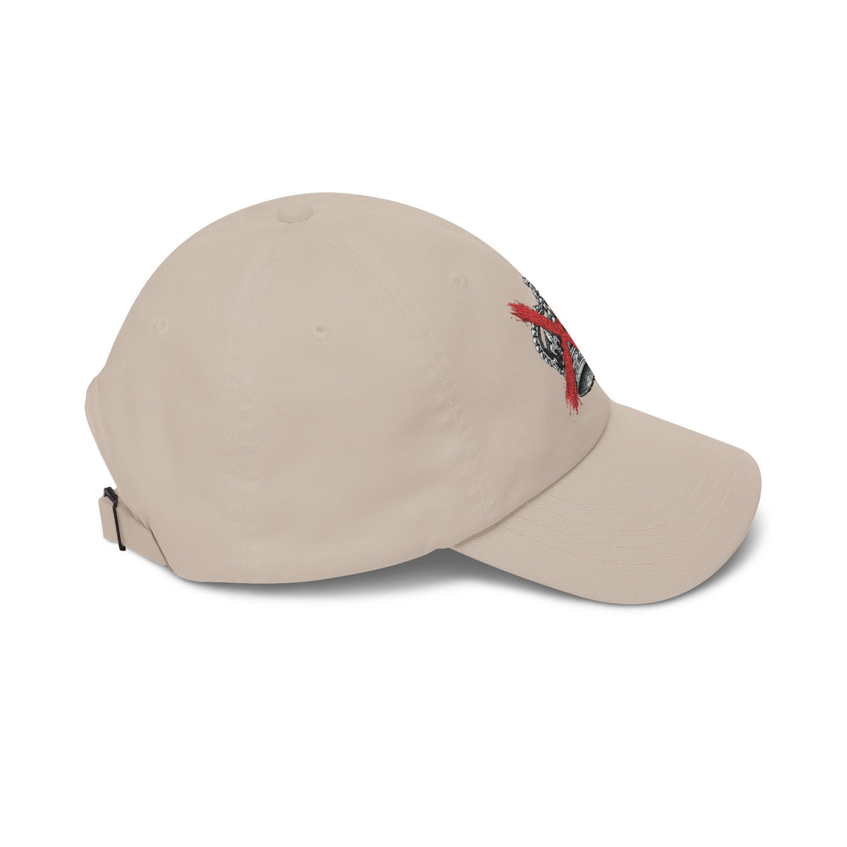 Dad Cap – Crown with Red X Embroidered Baseball Hat