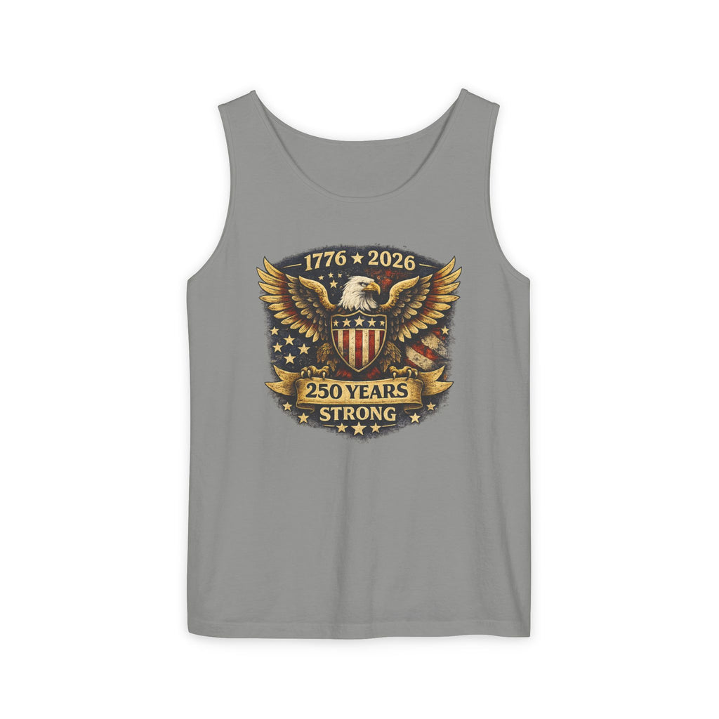 250 Years Strong Eagle Tank Top — 1776-2026 Patriotic Anniversary