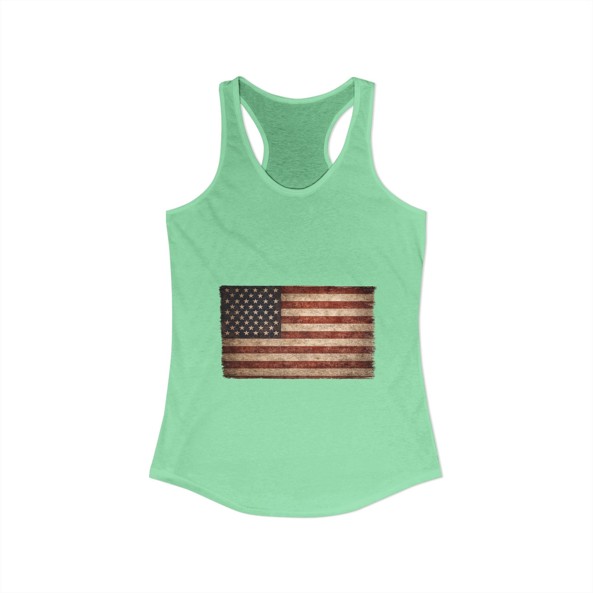 Vintage American Flag Women's Racerback Tank