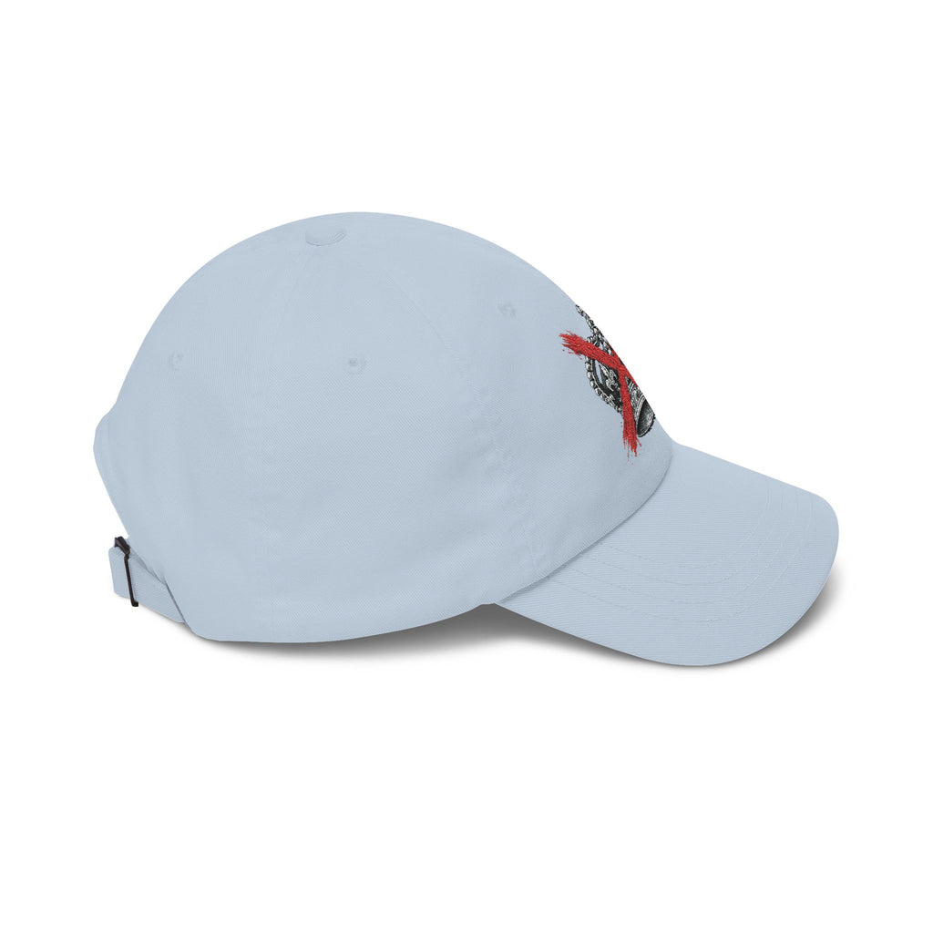 Dad Cap – Crown with Red X Embroidered Baseball Hat