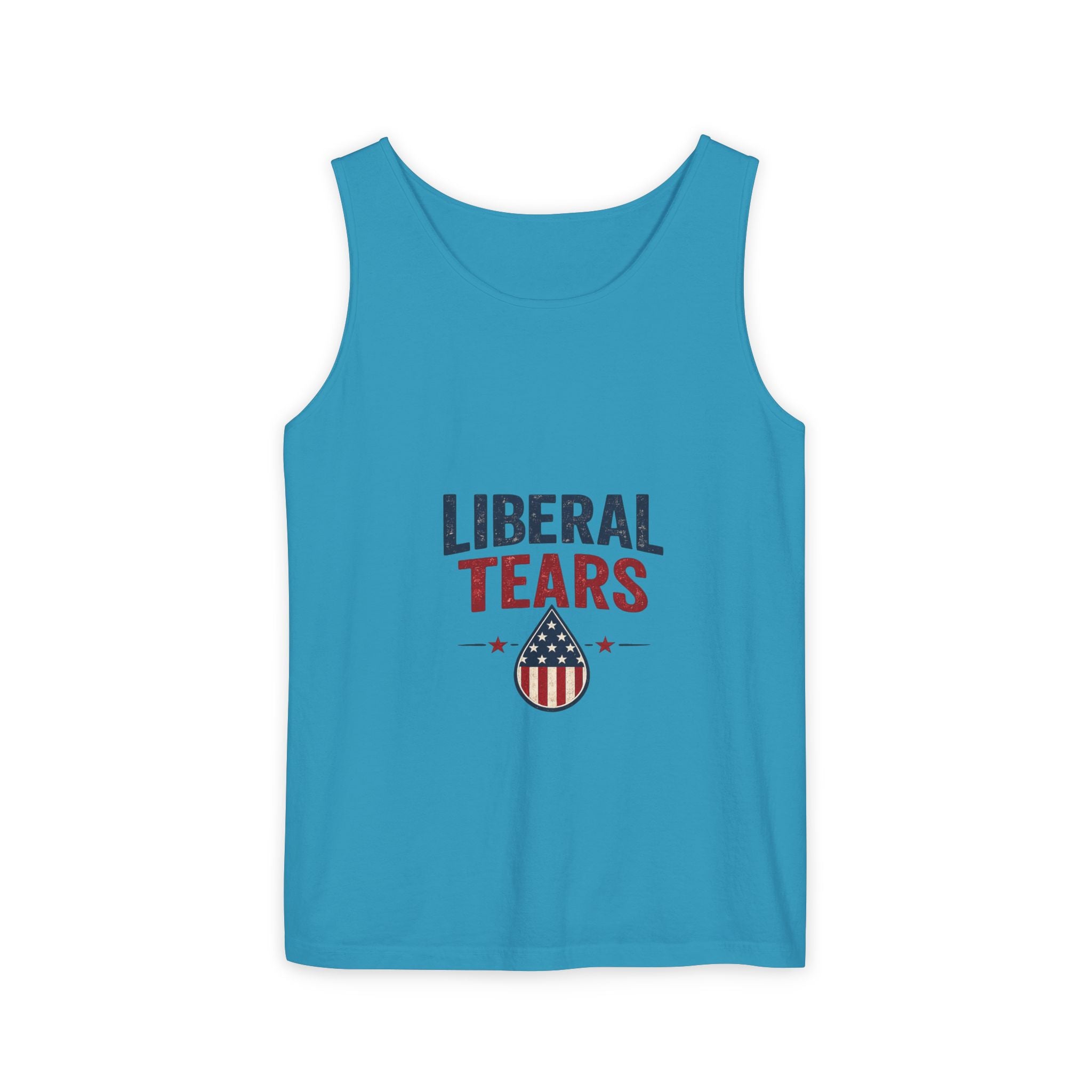 Political Tank Top — "Liberal Tears" Patriotic Drop Design