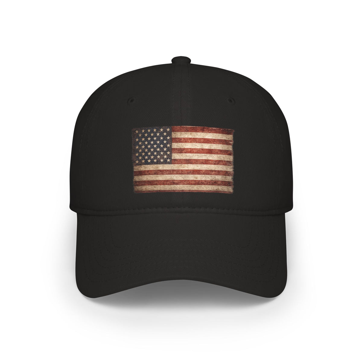 Vintage American Flag Low Profile Baseball Cap — Patriotic Hat