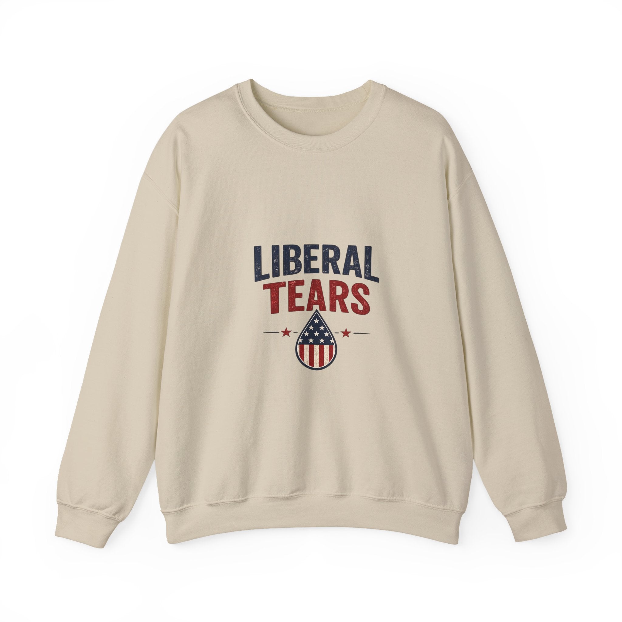 Crewneck Sweatshirt — "Liberal Tears" Patriotic Graphic