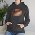 Vintage American Flag Hoodie — USA Patriotic Sweatshirt