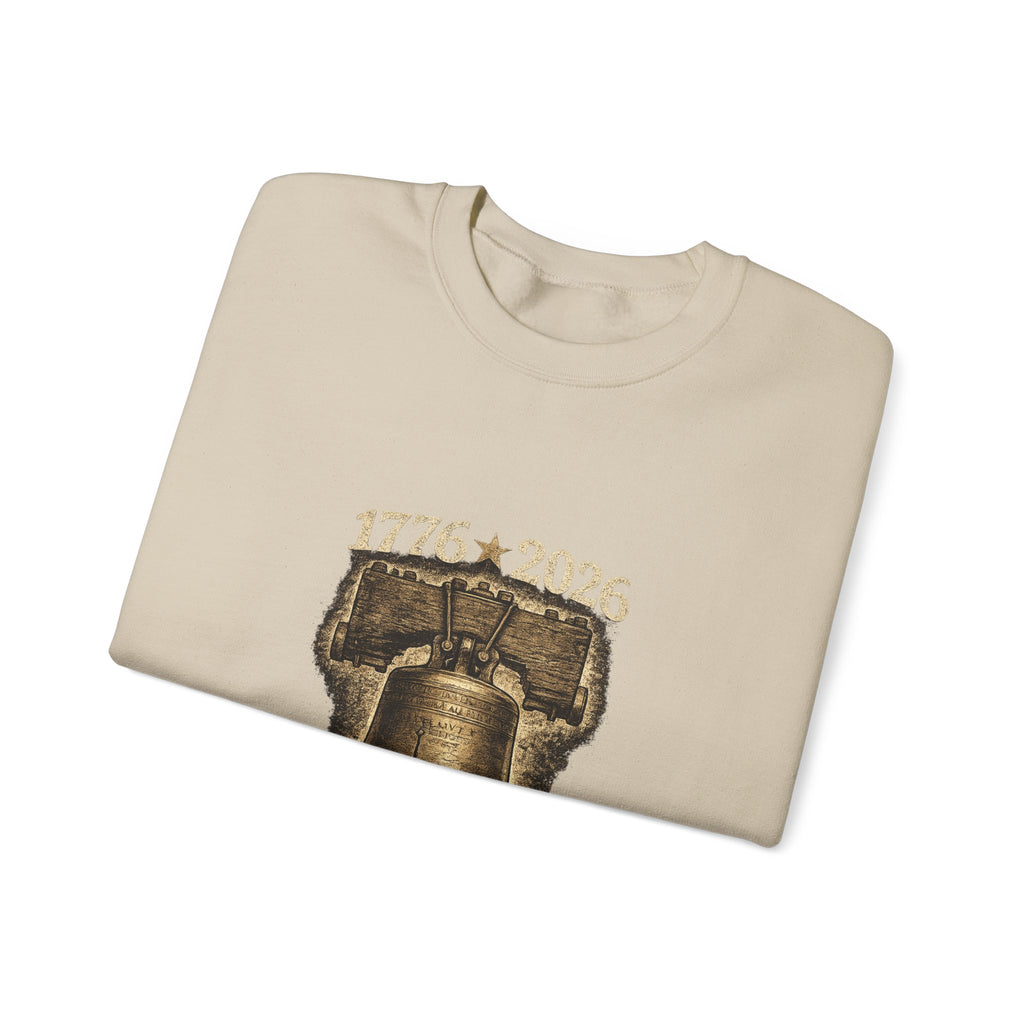 Liberty Bell 1776–2026 Crewneck Sweatshirt — Patriotic Independence Day Pullover