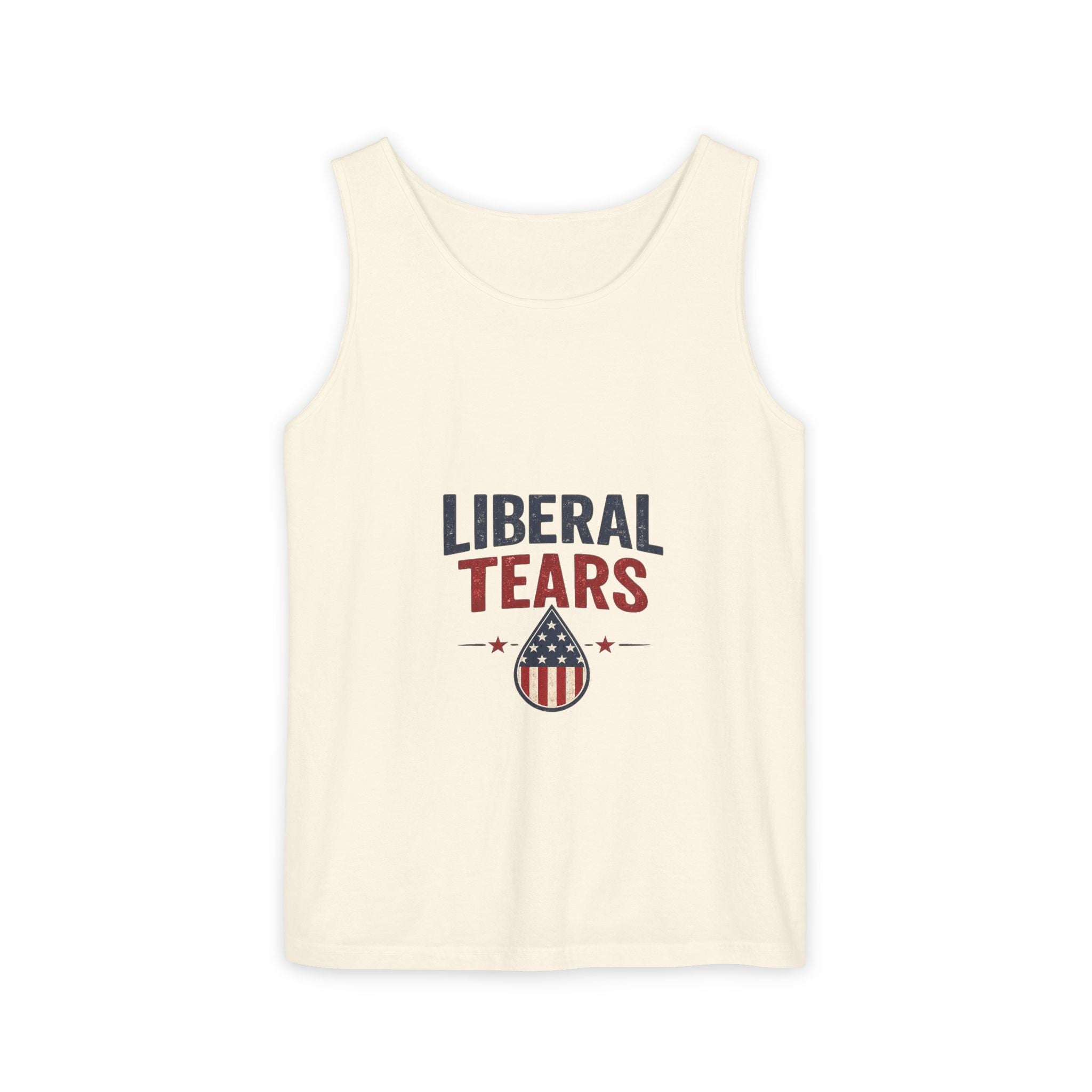 Political Tank Top — "Liberal Tears" Patriotic Drop Design