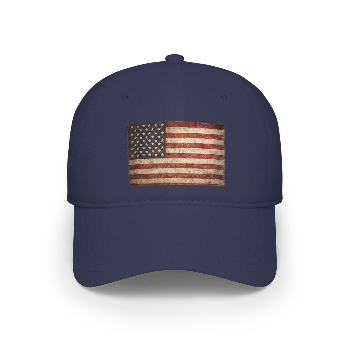 Vintage American Flag Low Profile Baseball Cap — Patriotic Hat