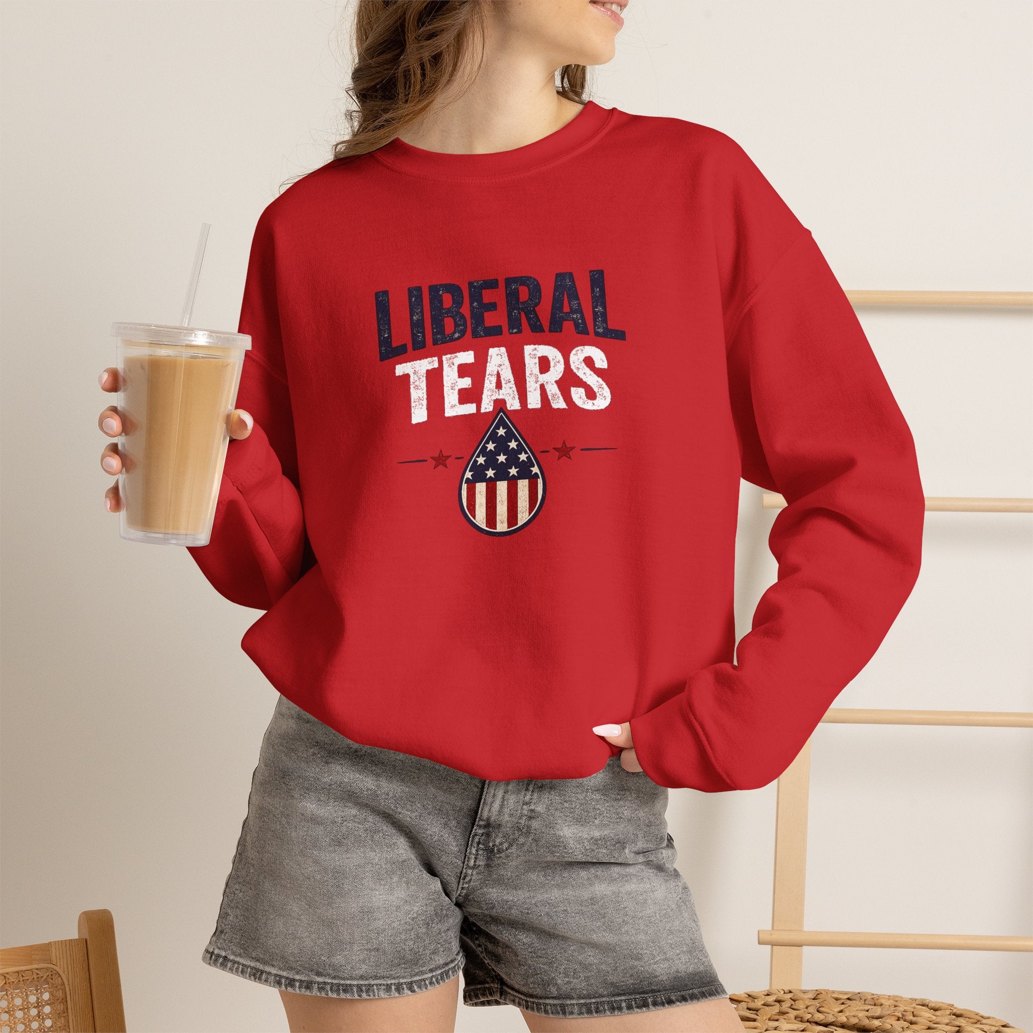 "Liberal Tears" Patriotic Crewneck Sweatshirt