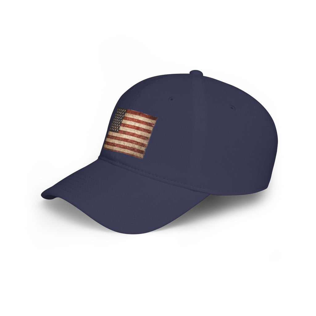Vintage American Flag Low Profile Baseball Cap — Patriotic Hat