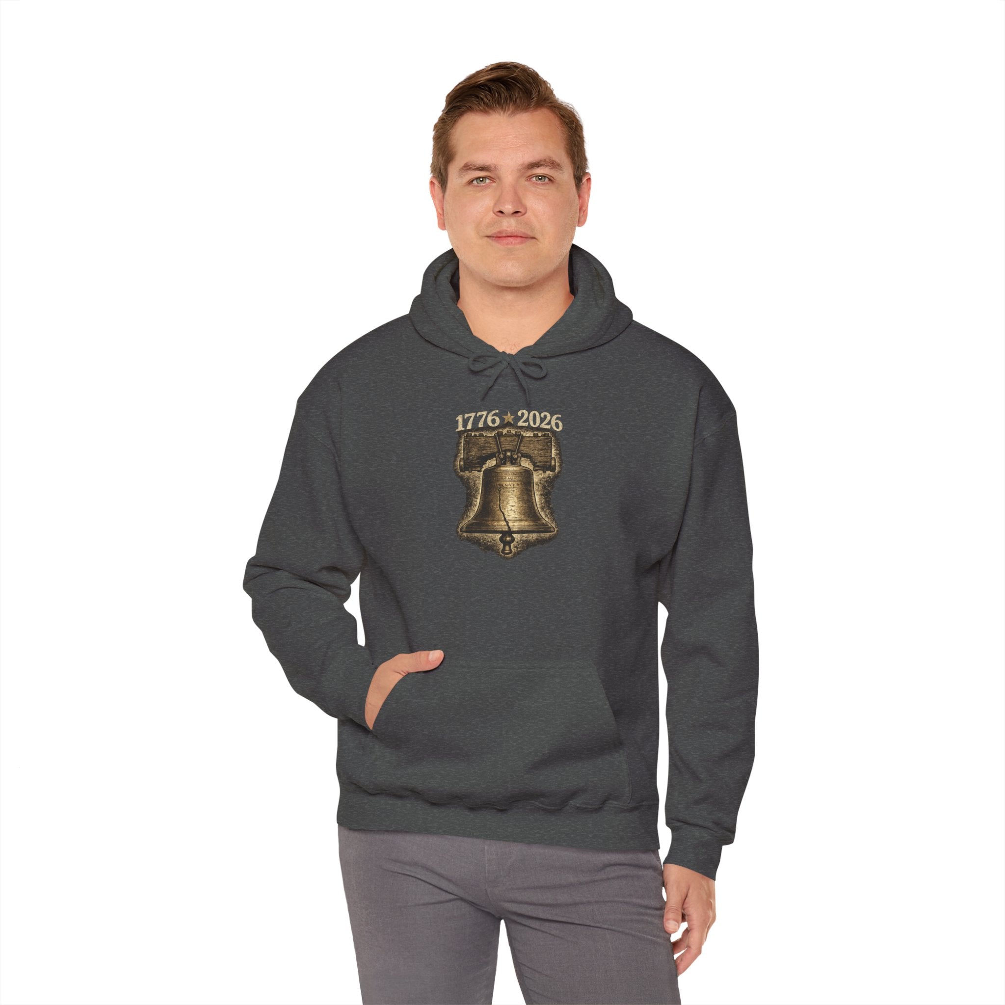 Liberty Bell Hoodie — 1776–2026 Graphic Hooded Sweatshirt