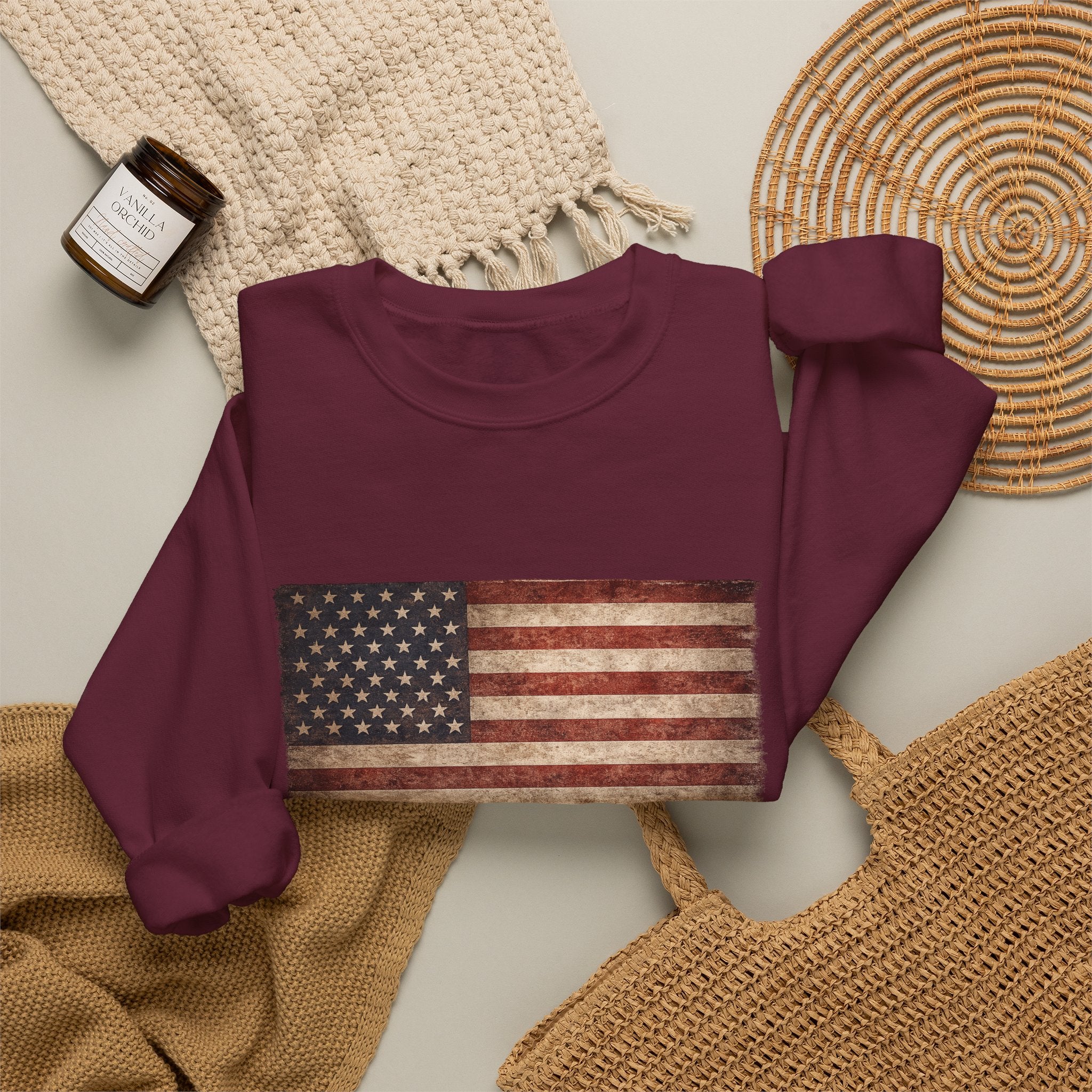 Vintage American Flag Sweatshirt