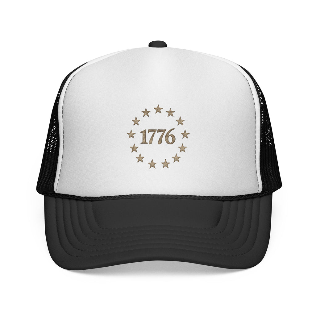 1776 Stars Trucker Hat — Vintage Patriotic Mesh Cap