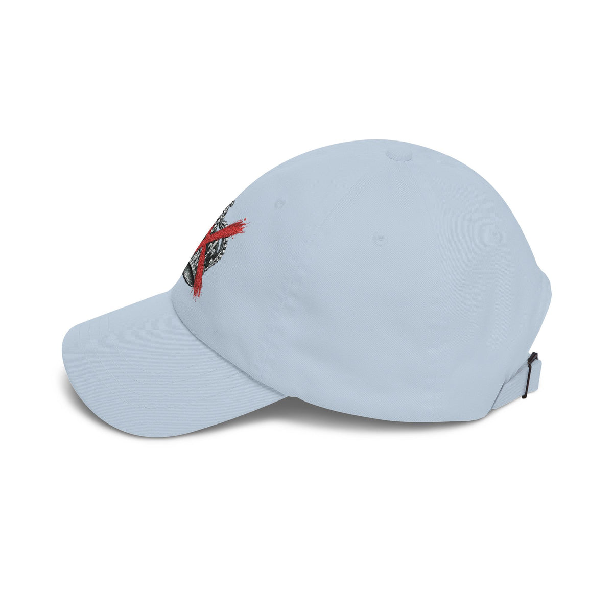 Dad Cap – Crown with Red X Embroidered Baseball Hat