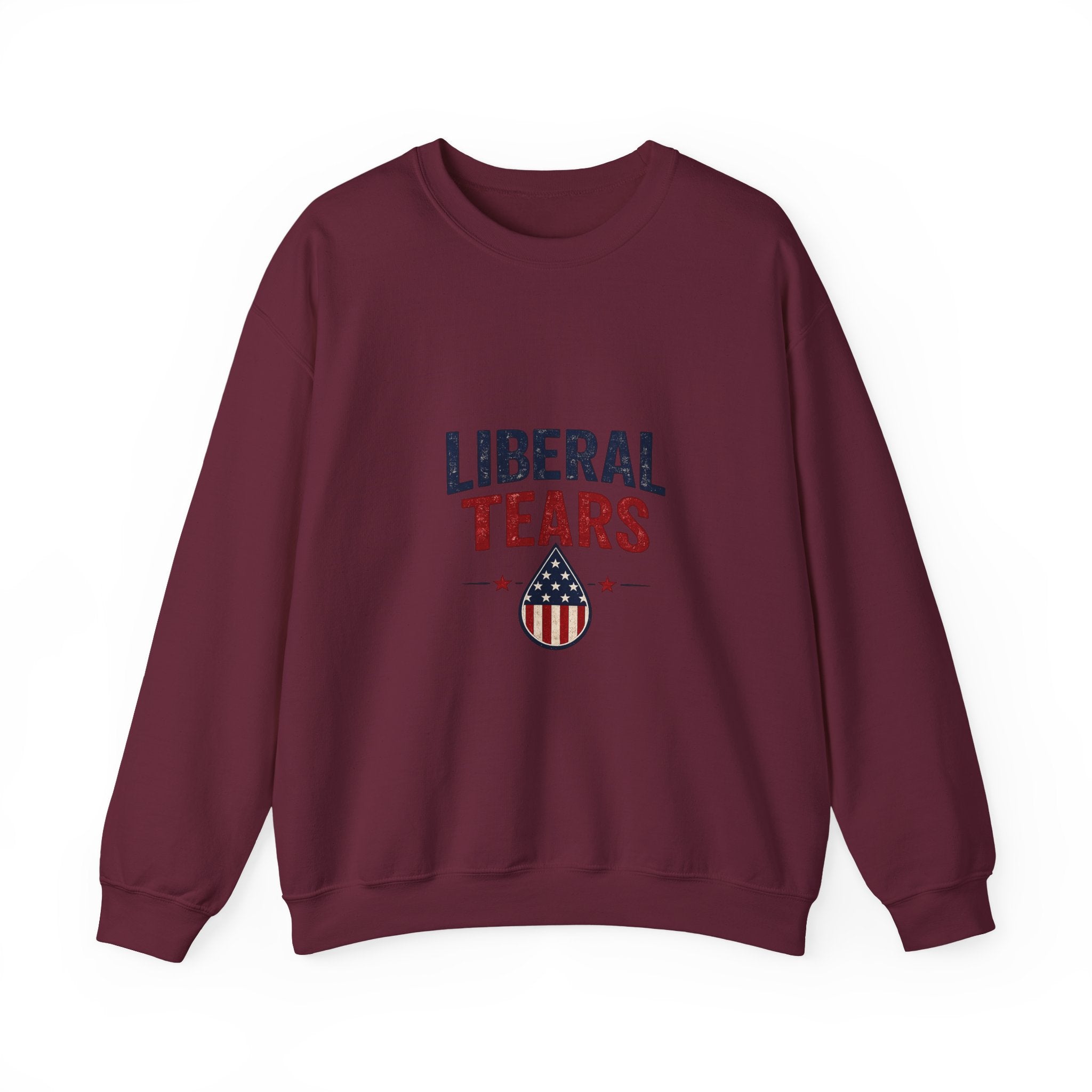 Crewneck Sweatshirt — "Liberal Tears" Patriotic Graphic