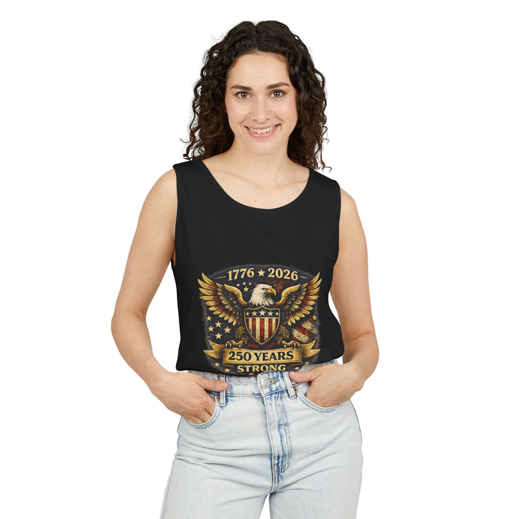 250 Years Strong Eagle Tank Top — 1776-2026 Patriotic Anniversary