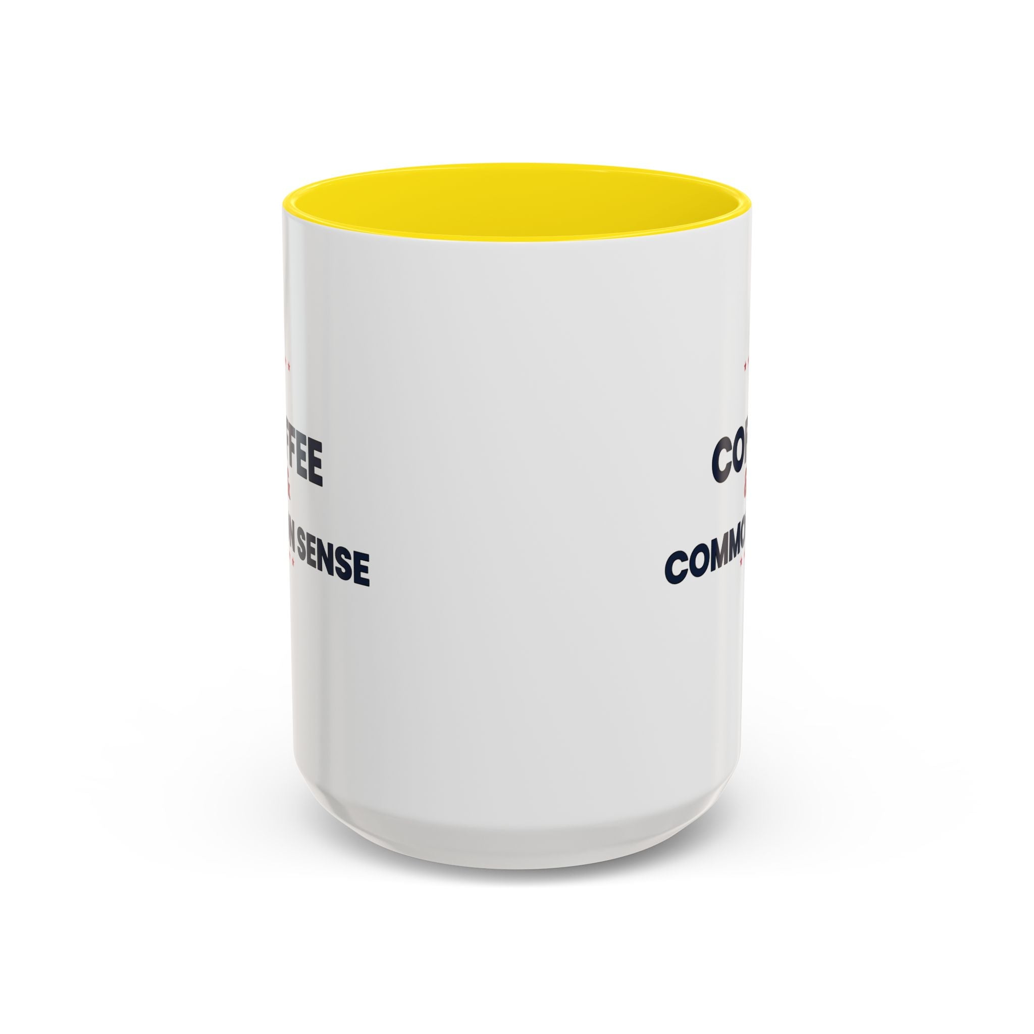 Coffee & Common Sense Accent Mug — 11/15oz Ceramic Coffee Mug