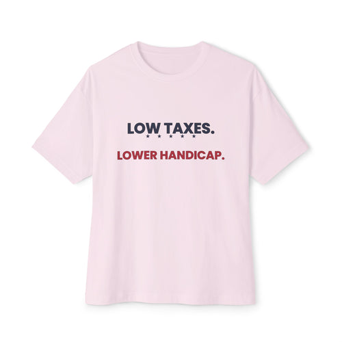 "Low Taxes. Lower Handicap." Golf Tee — Patriotic Golf T-Shirt