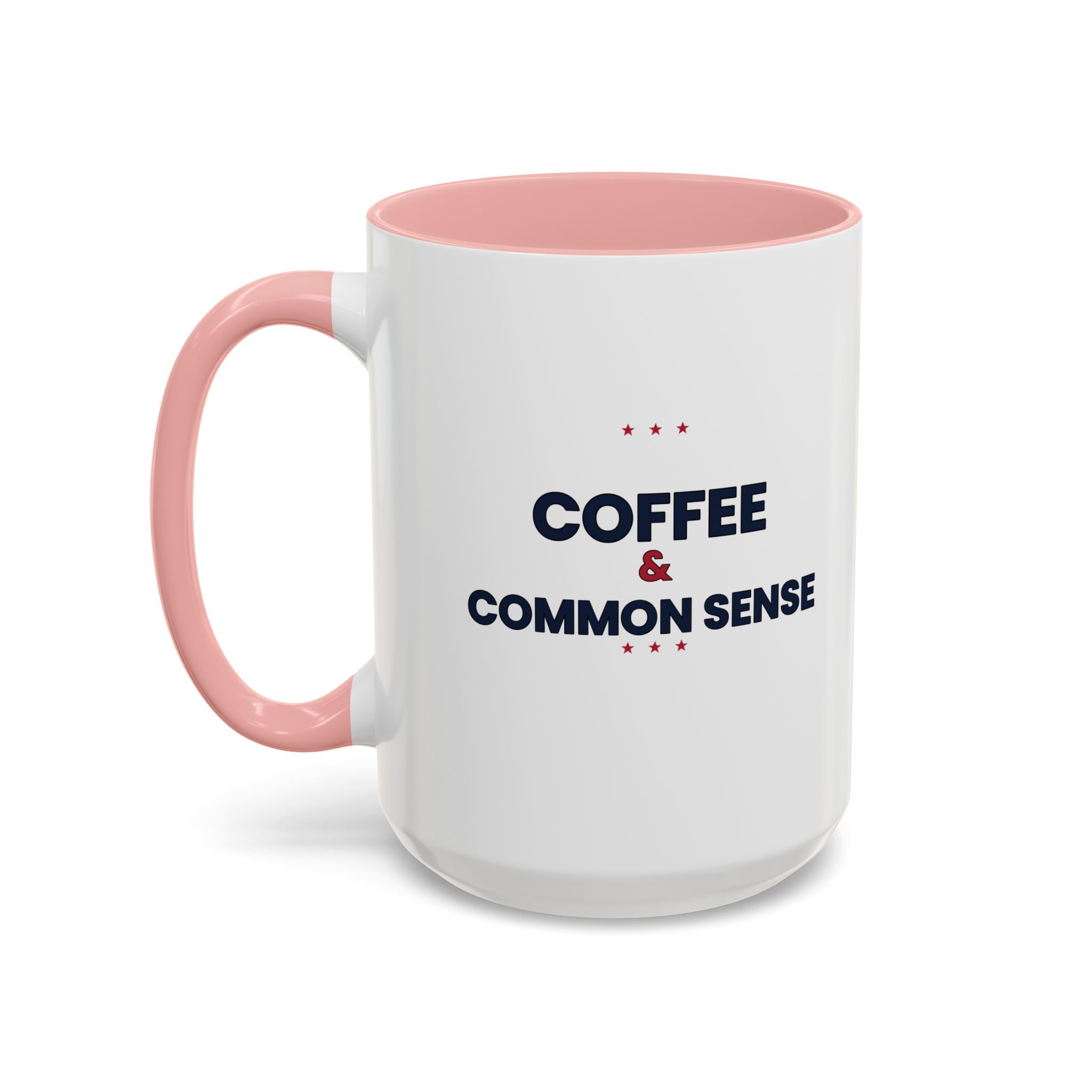 Coffee & Common Sense Accent Mug — 11/15oz Ceramic Coffee Mug