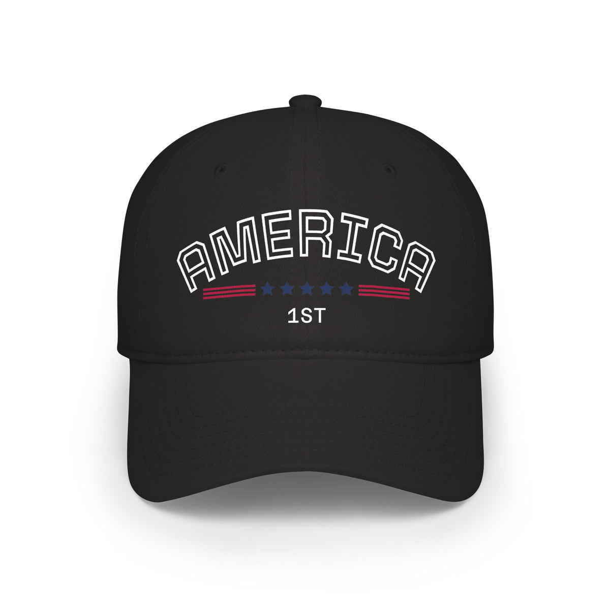 America 1st Baseball Cap — Patriotic Low Profile Hat
