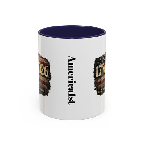 1776–2026 250 Years of Freedom Accent Coffee Mug