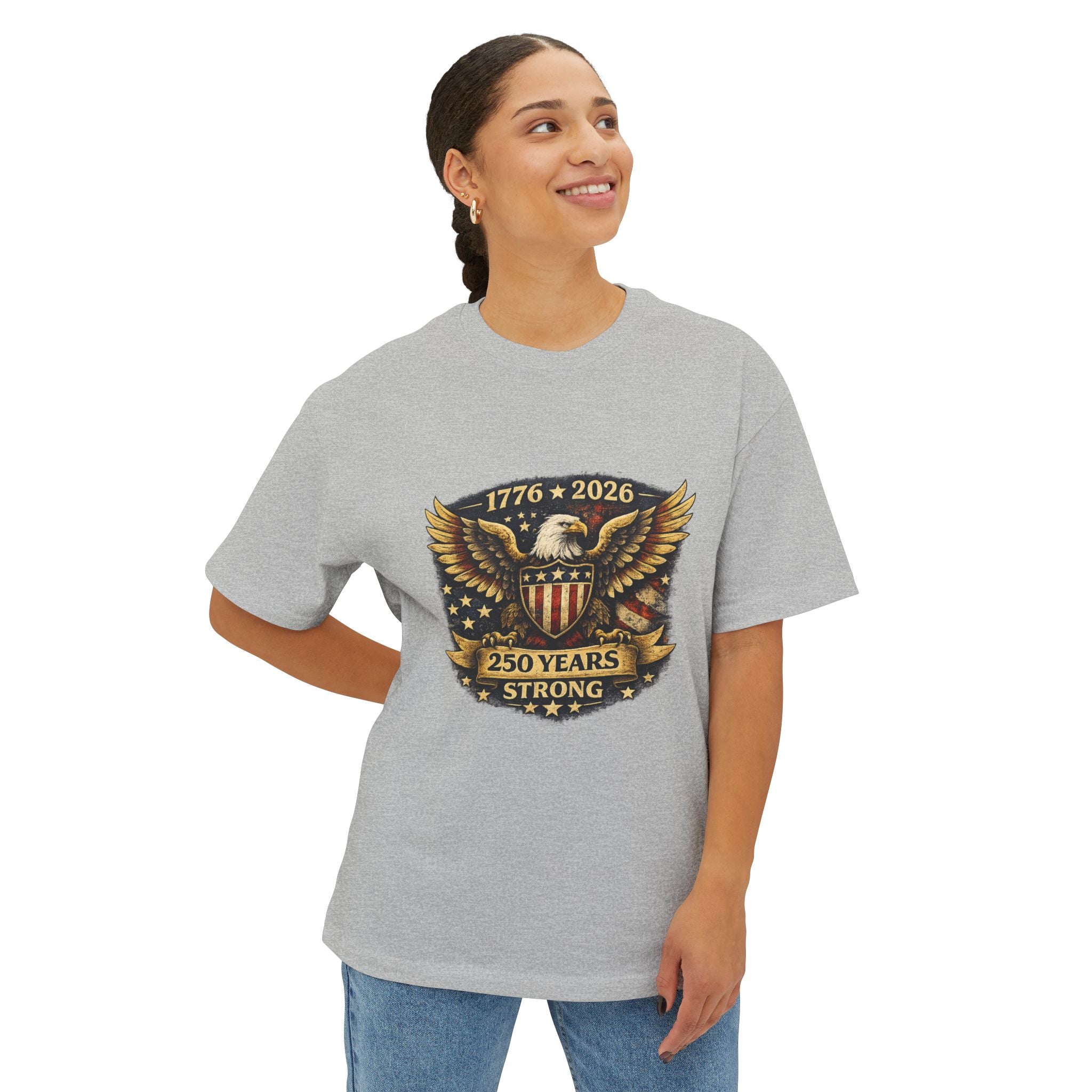 250 Years Strong Eagle Tee — 1776–2026 Patriotic Anniversary Shirt