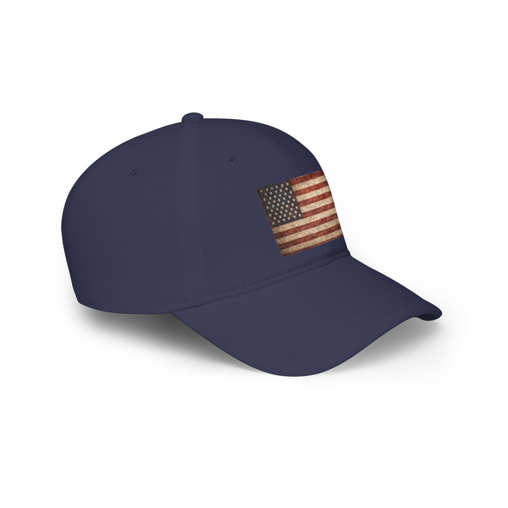 Vintage American Flag Low Profile Baseball Cap — Patriotic Hat