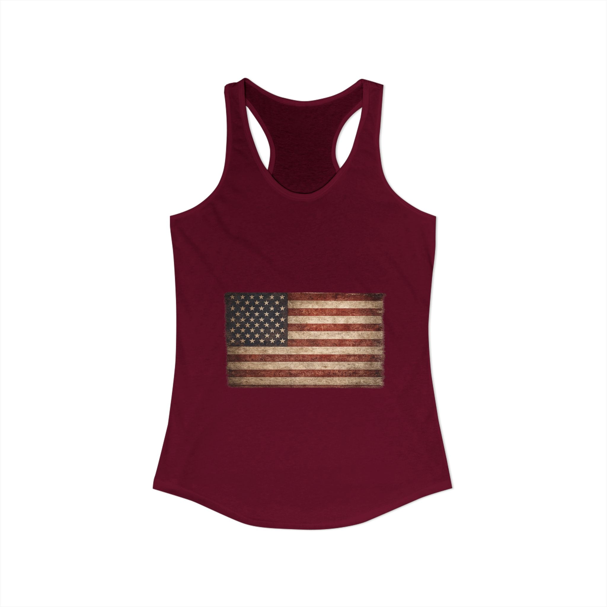Vintage American Flag Women's Racerback Tank