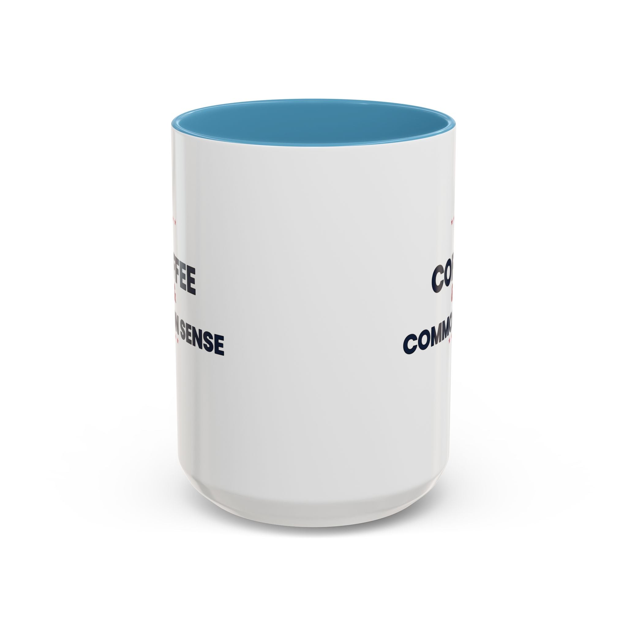 Coffee & Common Sense Accent Mug — 11/15oz Ceramic Coffee Mug