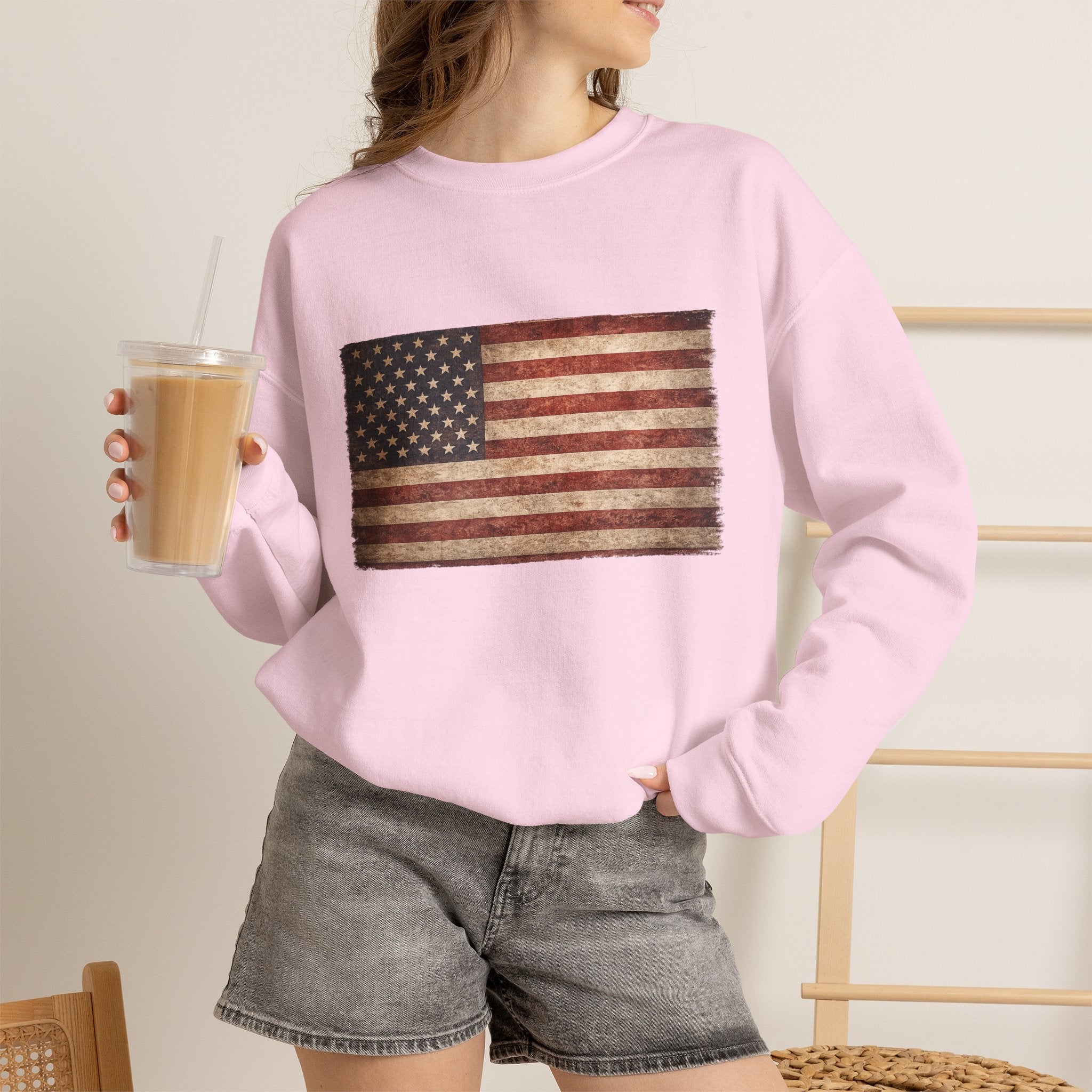 Vintage American Flag Sweatshirt