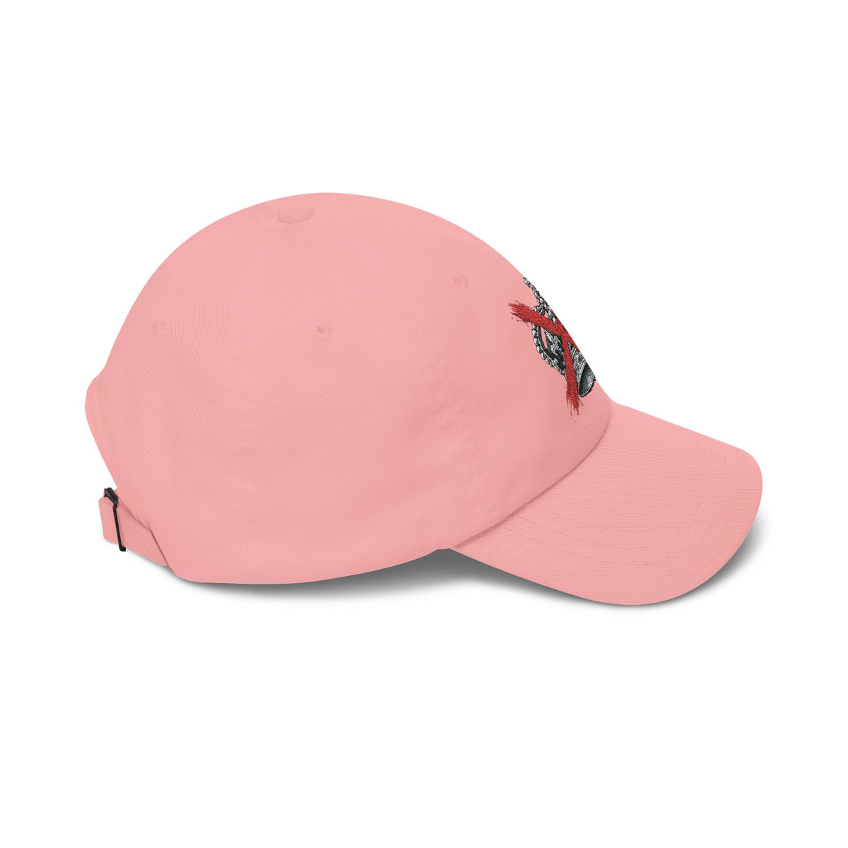 Dad Cap – Crown with Red X Embroidered Baseball Hat