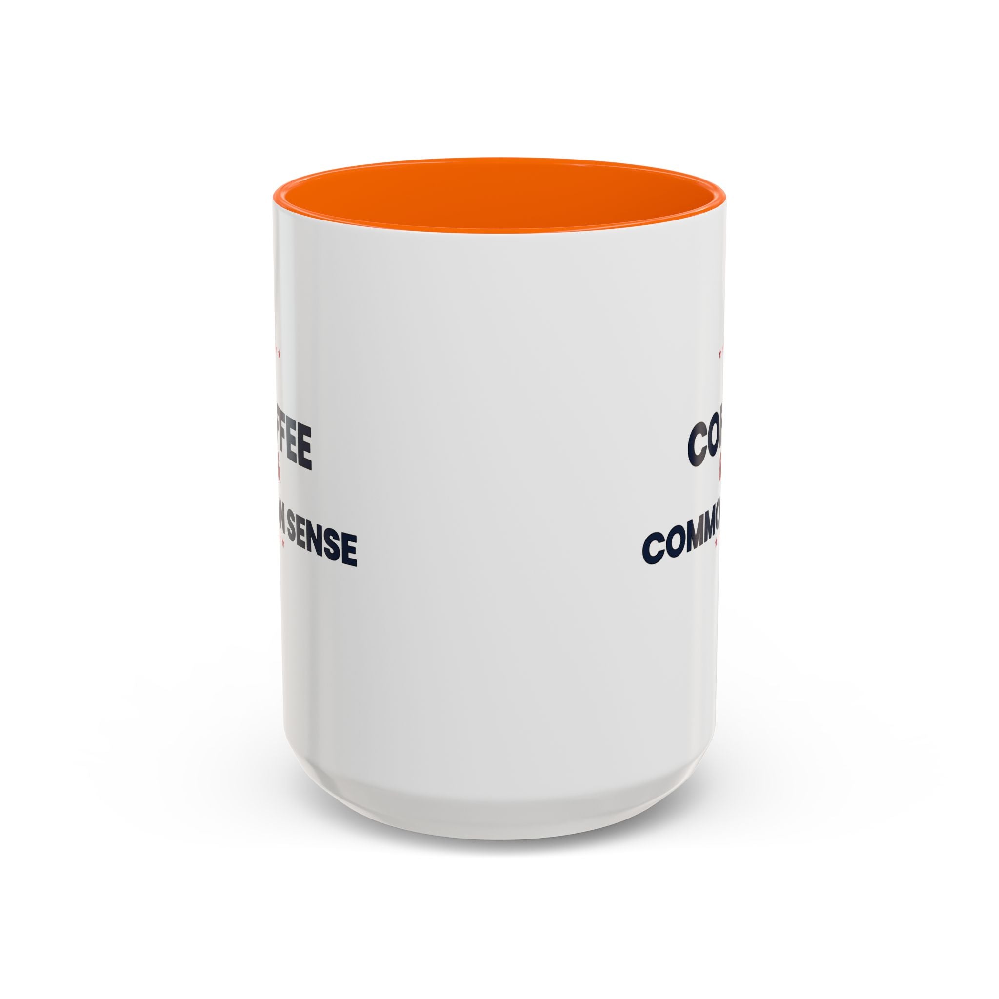 Coffee & Common Sense Accent Mug — 11/15oz Ceramic Coffee Mug