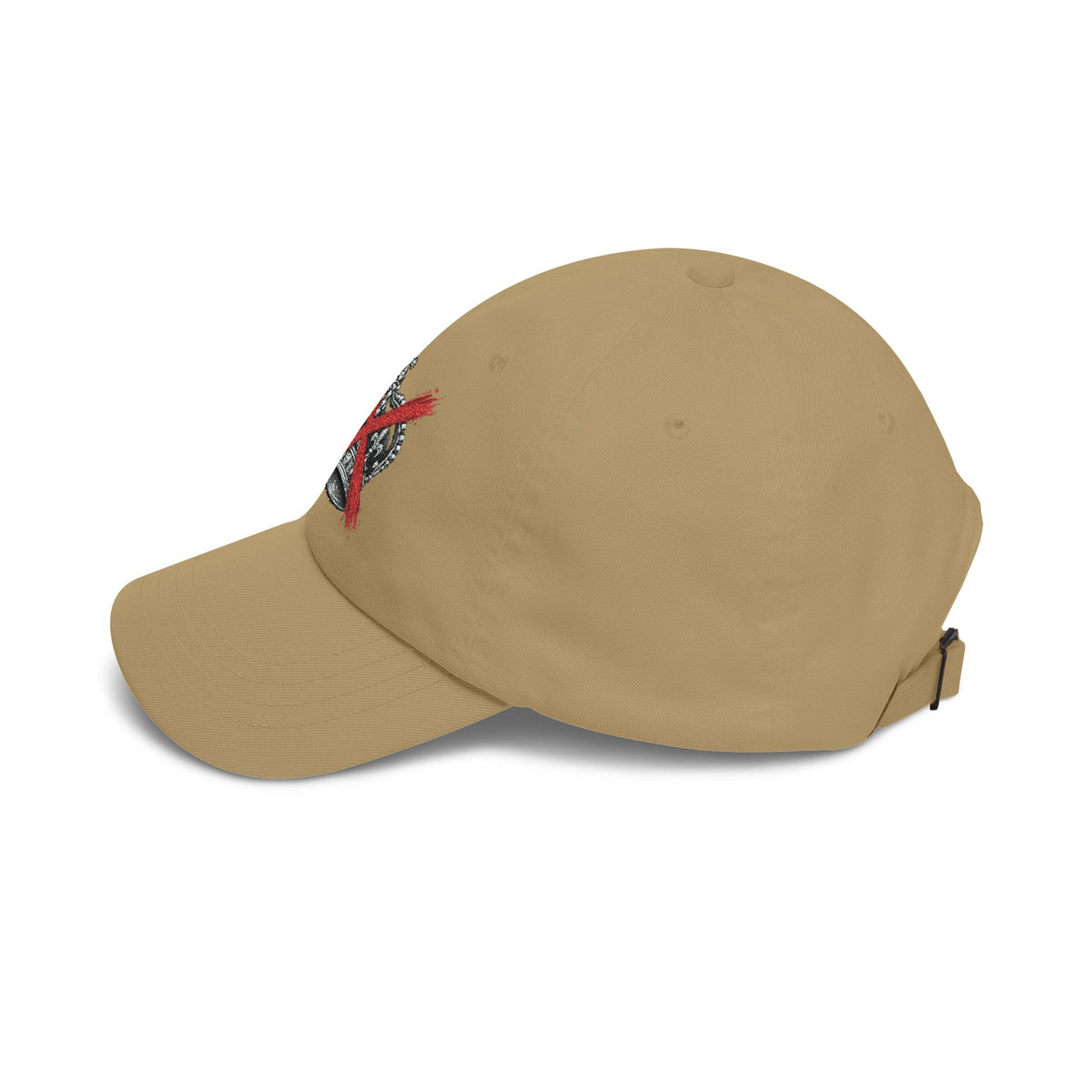 Dad Cap – Crown with Red X Embroidered Baseball Hat