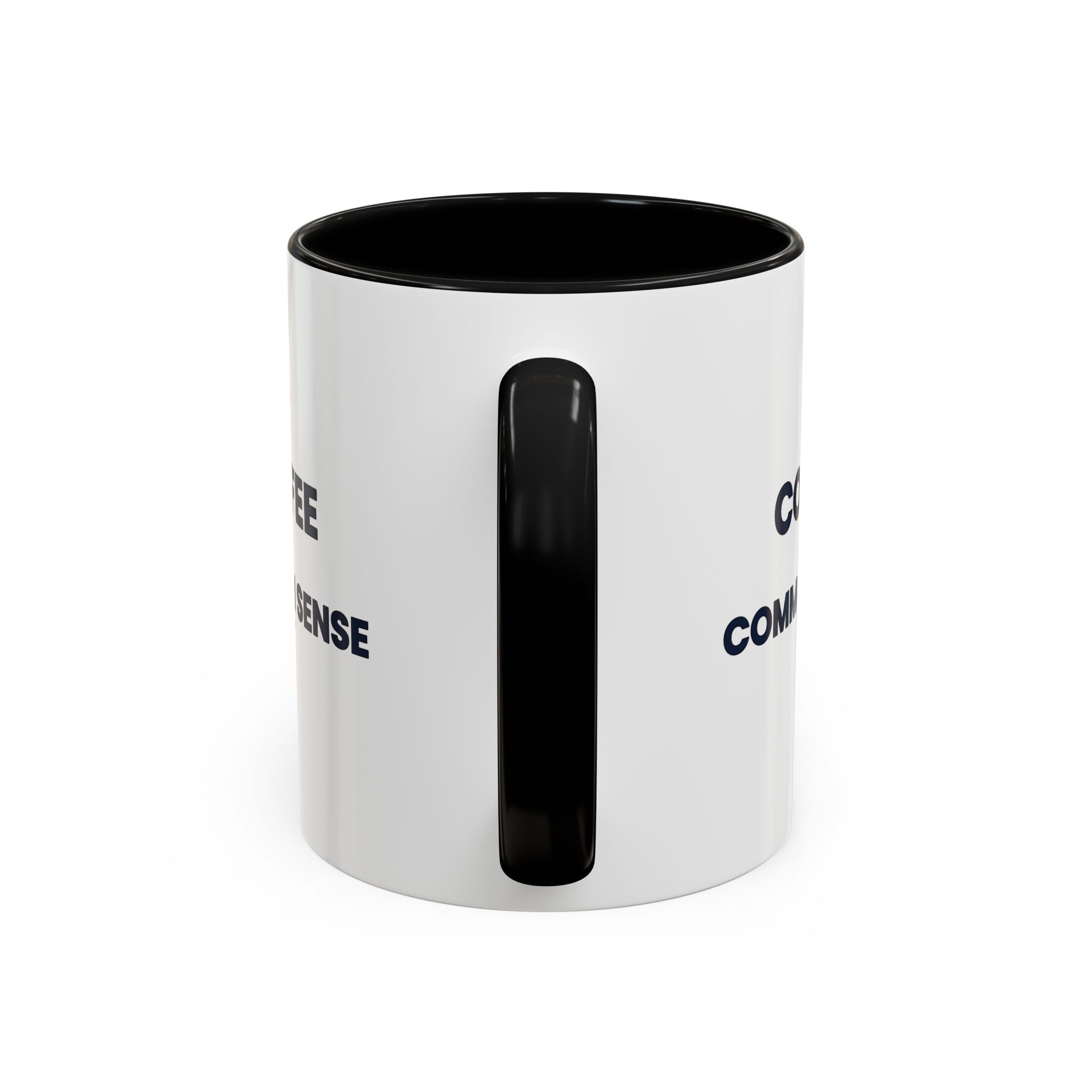Coffee & Common Sense Accent Mug — 11/15oz Ceramic Coffee Mug