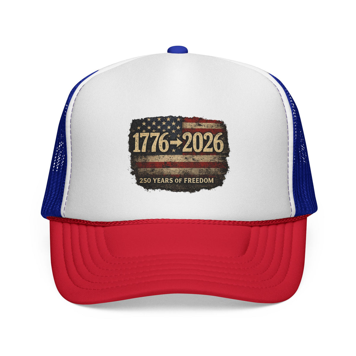 1776–2026 American Flag 250 Years of Freedom Patriotic Trucker Cap
