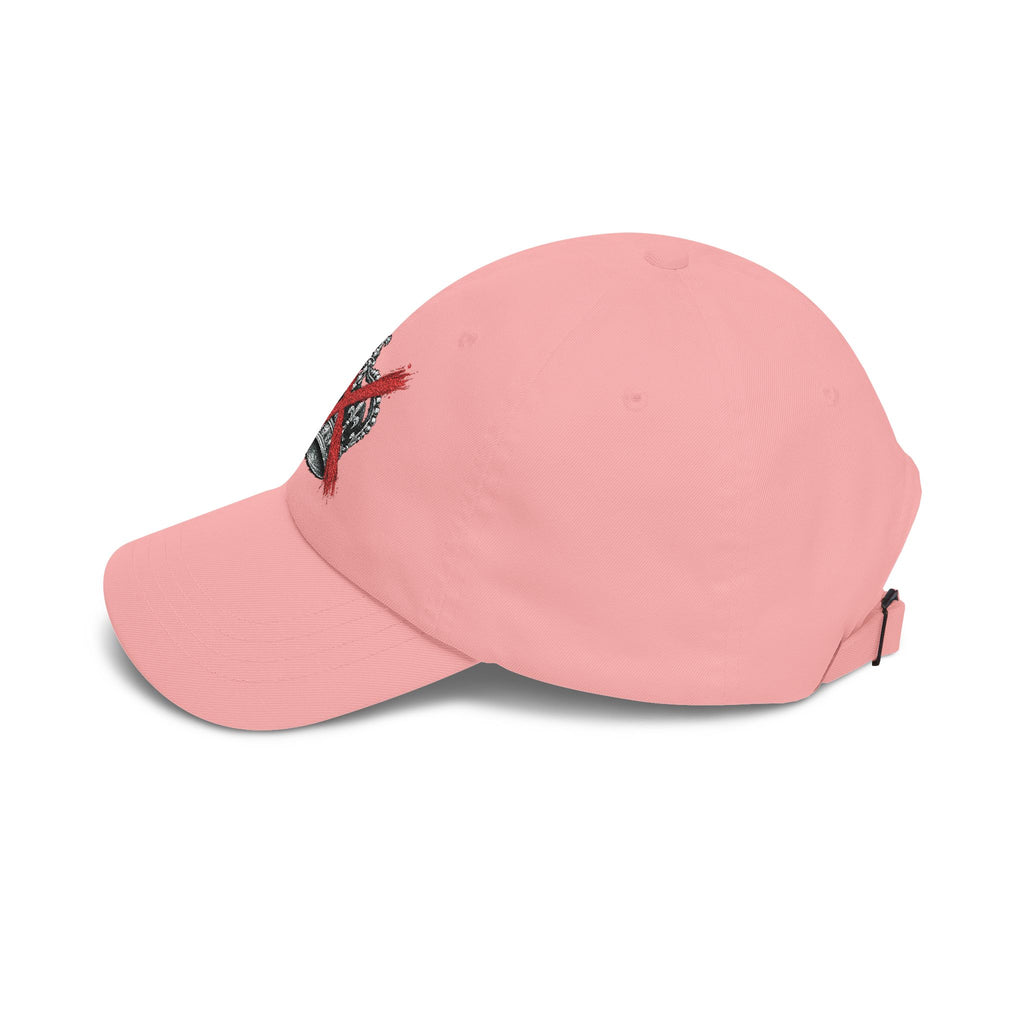 Dad Cap – Crown with Red X Embroidered Baseball Hat